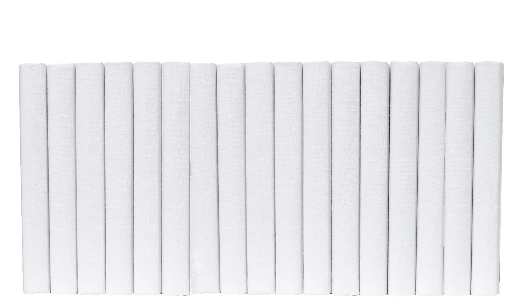 Decorative Books - Snowfall Linen Wrapped Books - White Books By The Foot