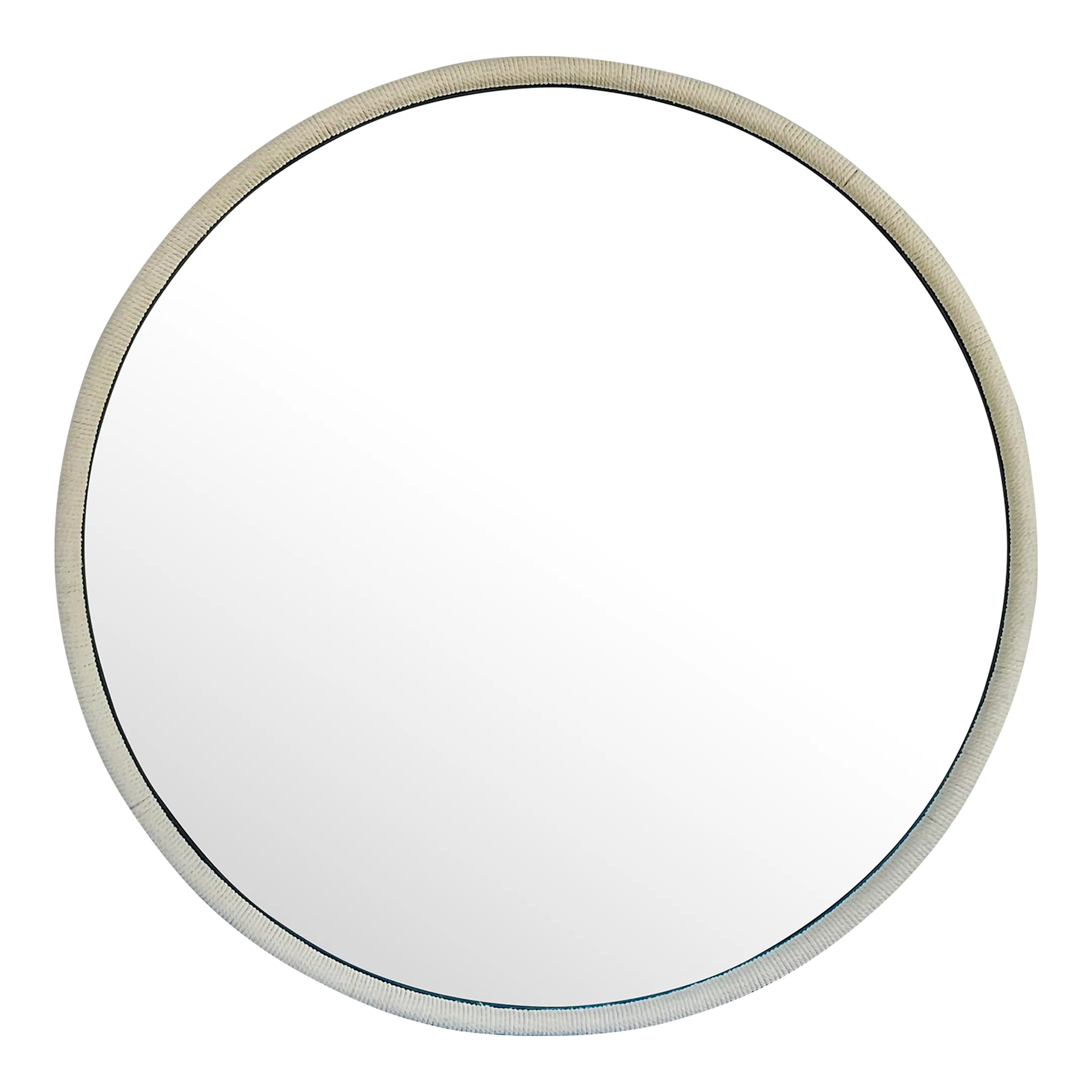 Organic Modern Natural Rope Round Wall Mirror Chairish