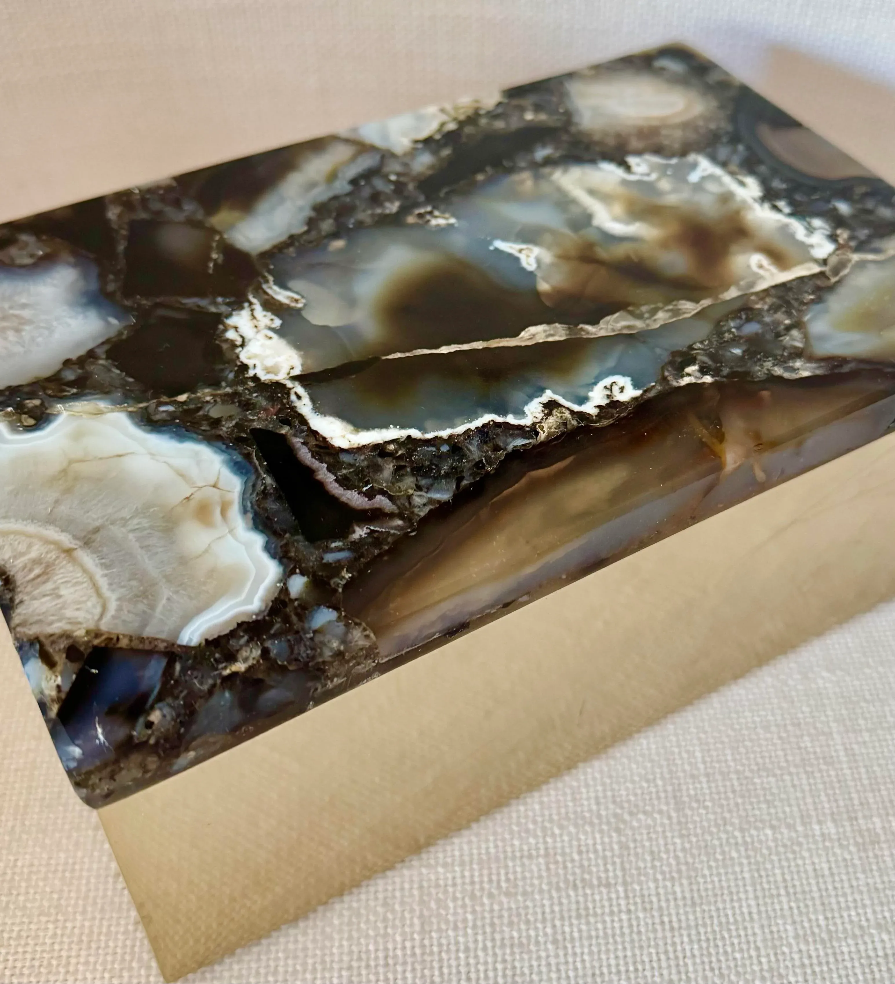 Geode & Brass Box
