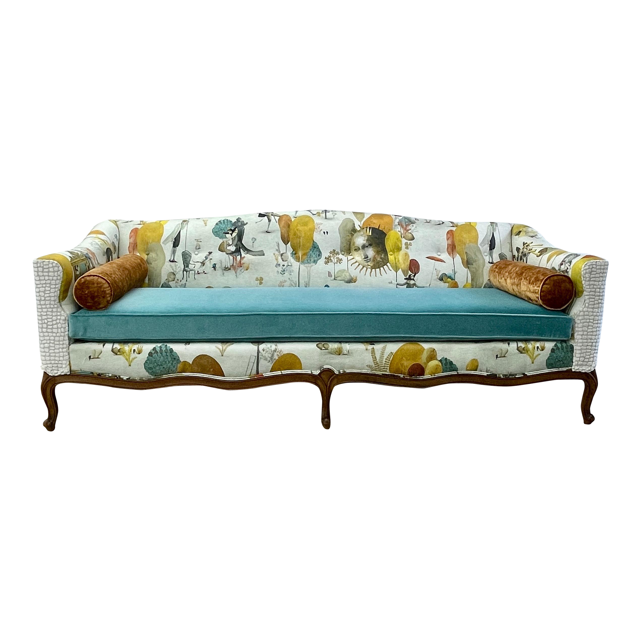 Vintage French Sofa Reupholstered in Italian Fabric Chairish
