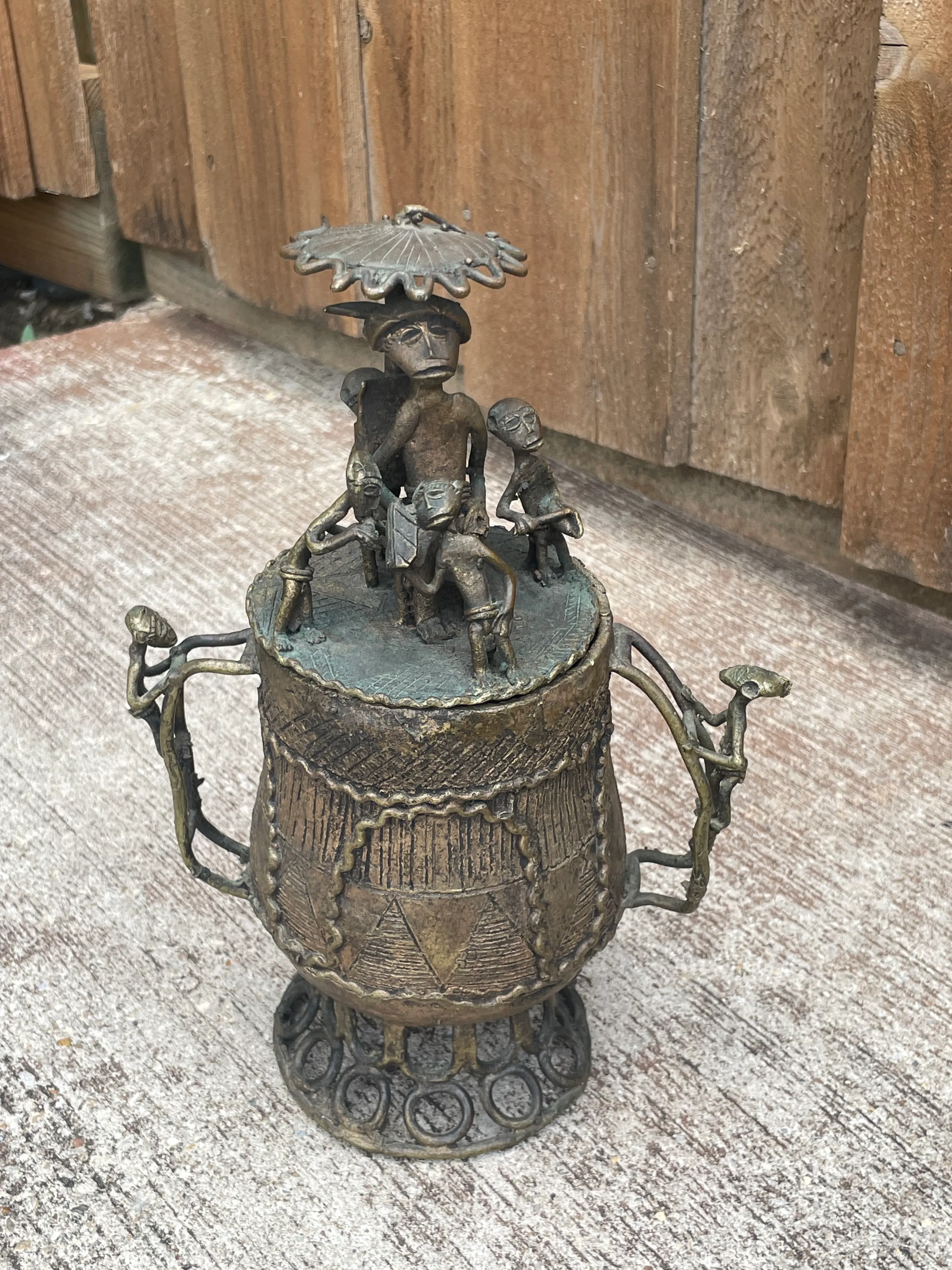 Ashanti Cast Bronze Kuduo Pot | Chairish