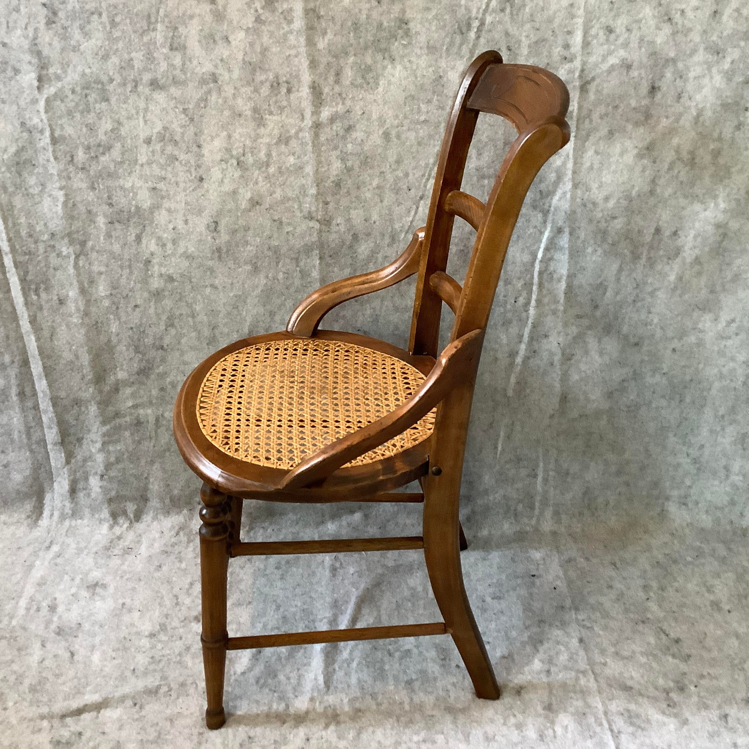 Antique Side Chair with Cane Seating • The Architectural Warehouse