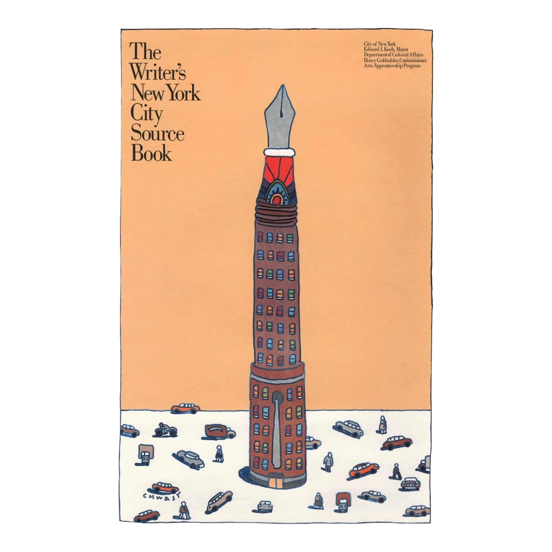 80s Vintage Original Seymour Chwast the Writer's New York City Source