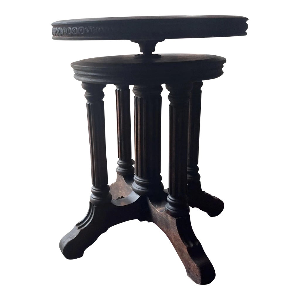 Antique Piano Stool From Lyons Music | Chairish