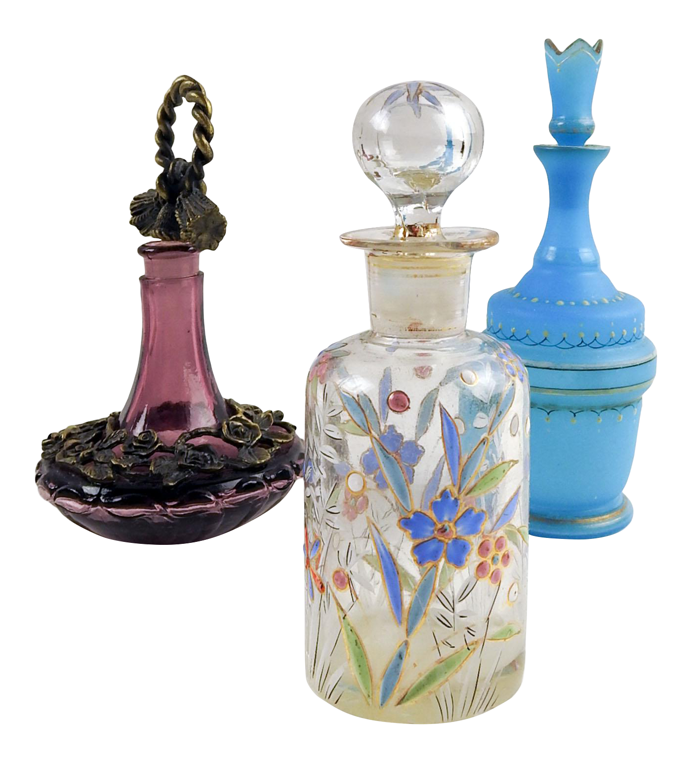 Group Vintage Perfume Bottles Set of 3 Chairish