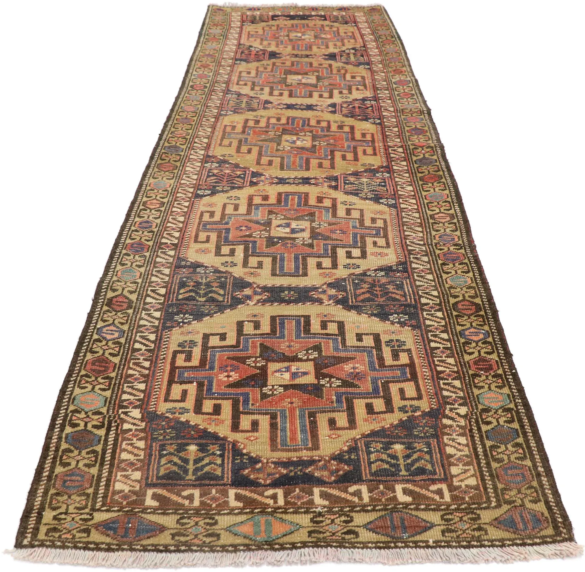 Antique Persian Malayer Rug Runner - 03\'01 X 09\'08