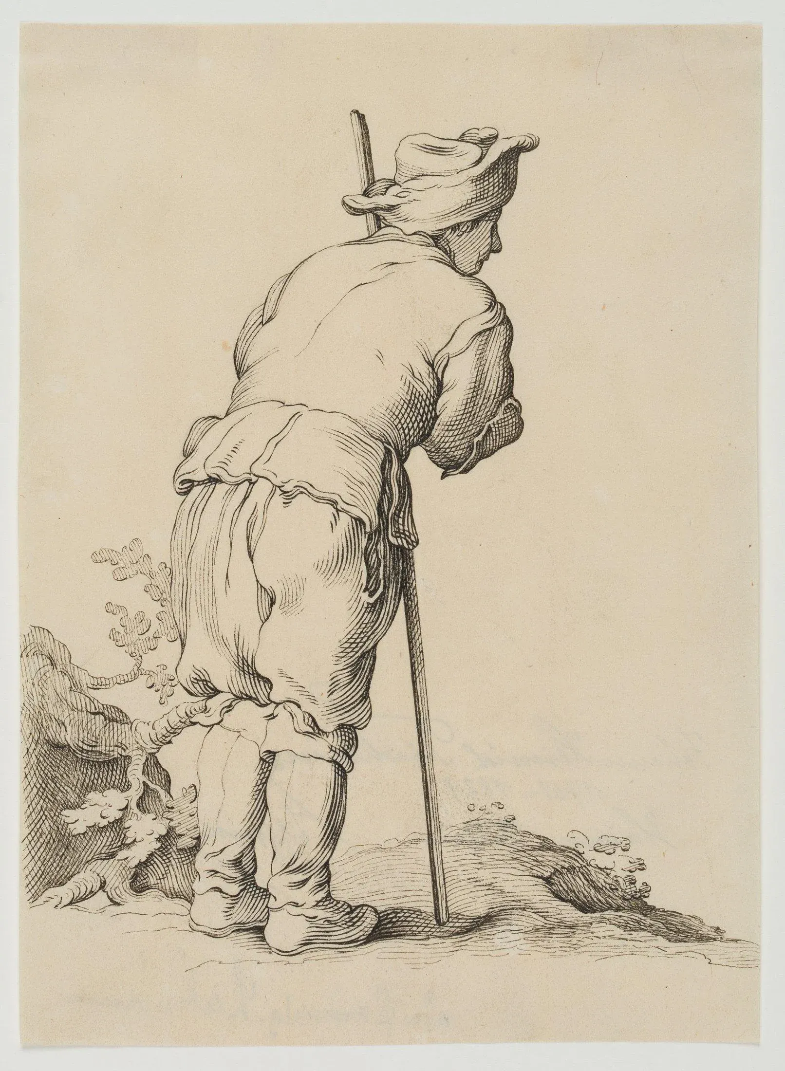 Johann Heinrich Wilhelm Tischbein, Shepherd with a Stick, 1790, Drawing