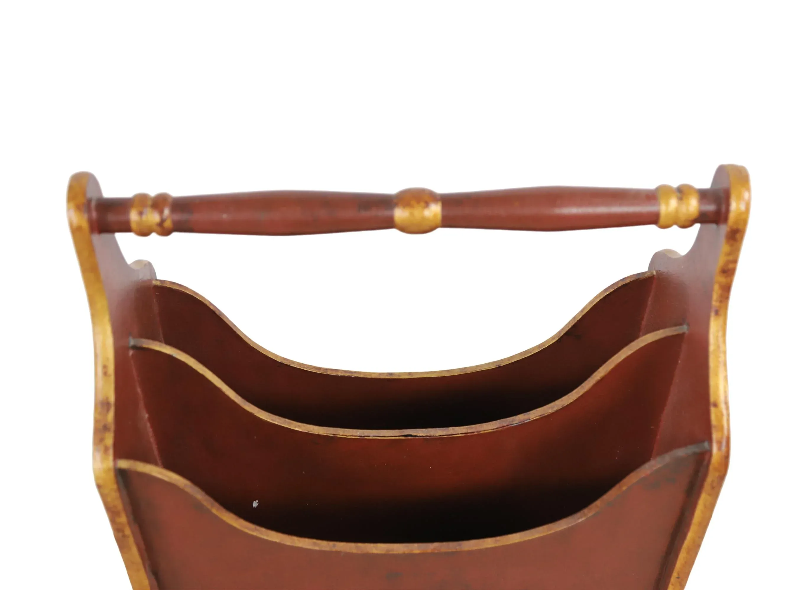 Retro Wooden Double-Layer Book and Magazine Rack