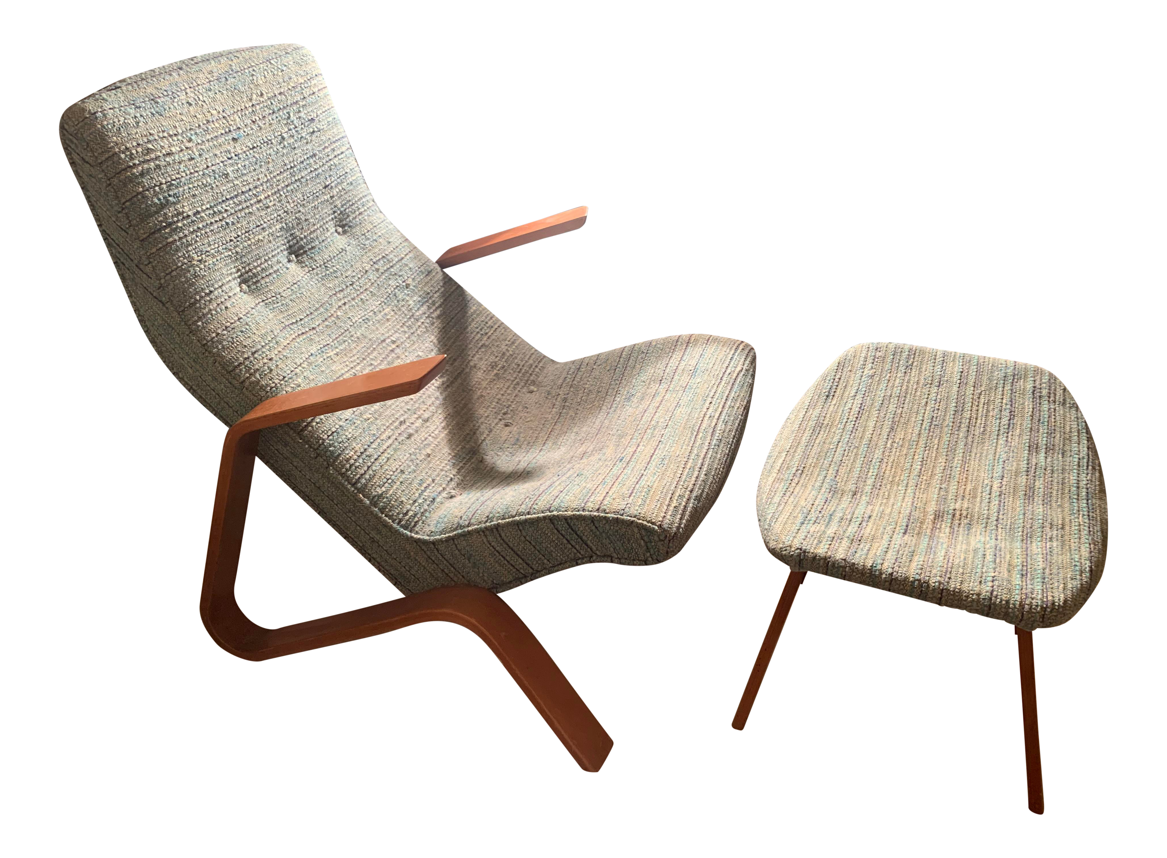 Eero Saarinen Vintage Original Model 61 Grasshopper Chair And Ottoman Knoll Chairish