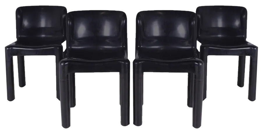 Mid-Century Modern Chairs Nr. 4875 by Carlo Bartoli for Kartell, 1970, Set of 4