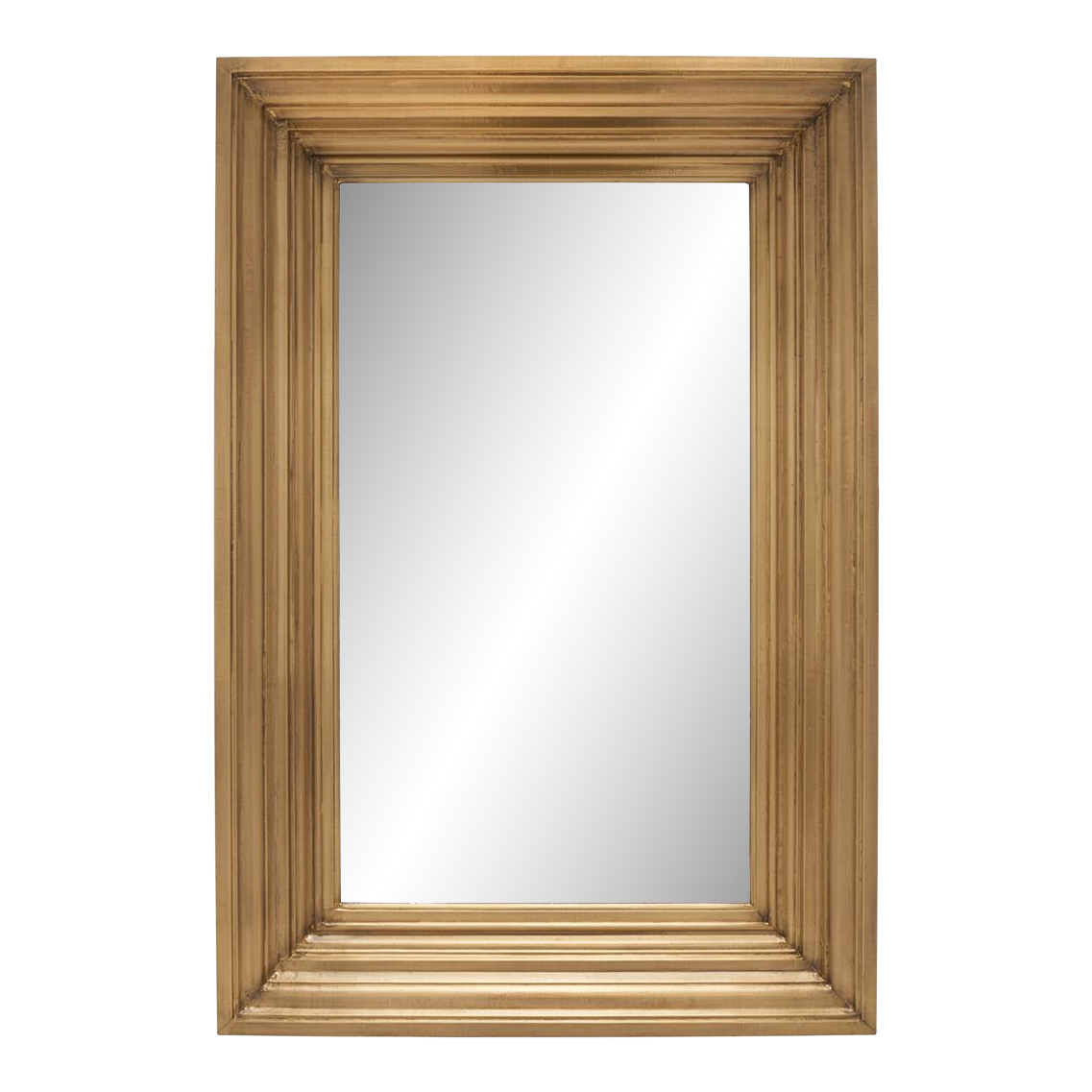 Kerry Large Rectangle Wall Mirror Brass Chairish
