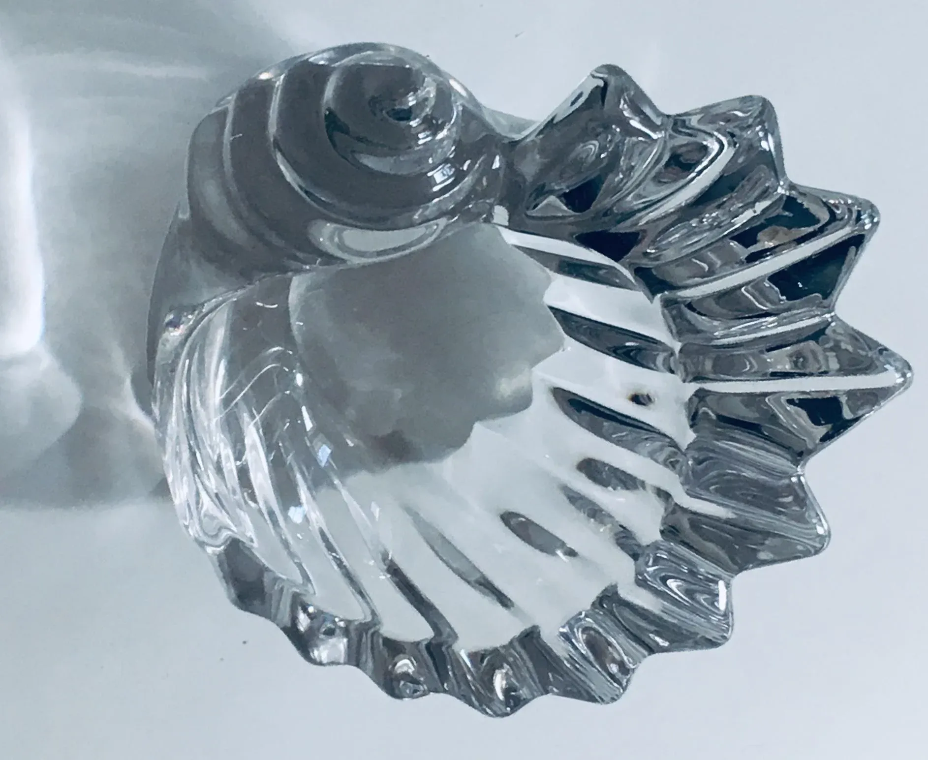 1960s Danish Modern Art Glass Seashell Bowl