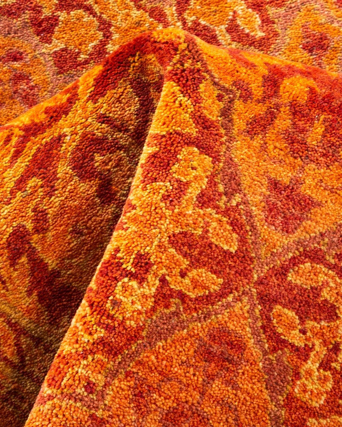 Mogul, One-of-a-Kind Hand-Knotted Runner Rug - Orange, 2\' 8\
