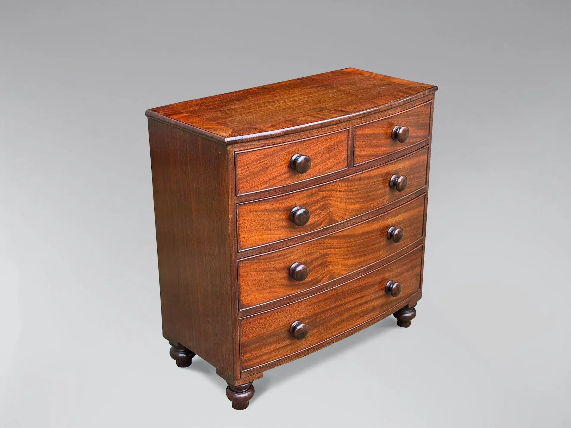 19th Century Miniature Mahogany Chest of Drawers, 1850s