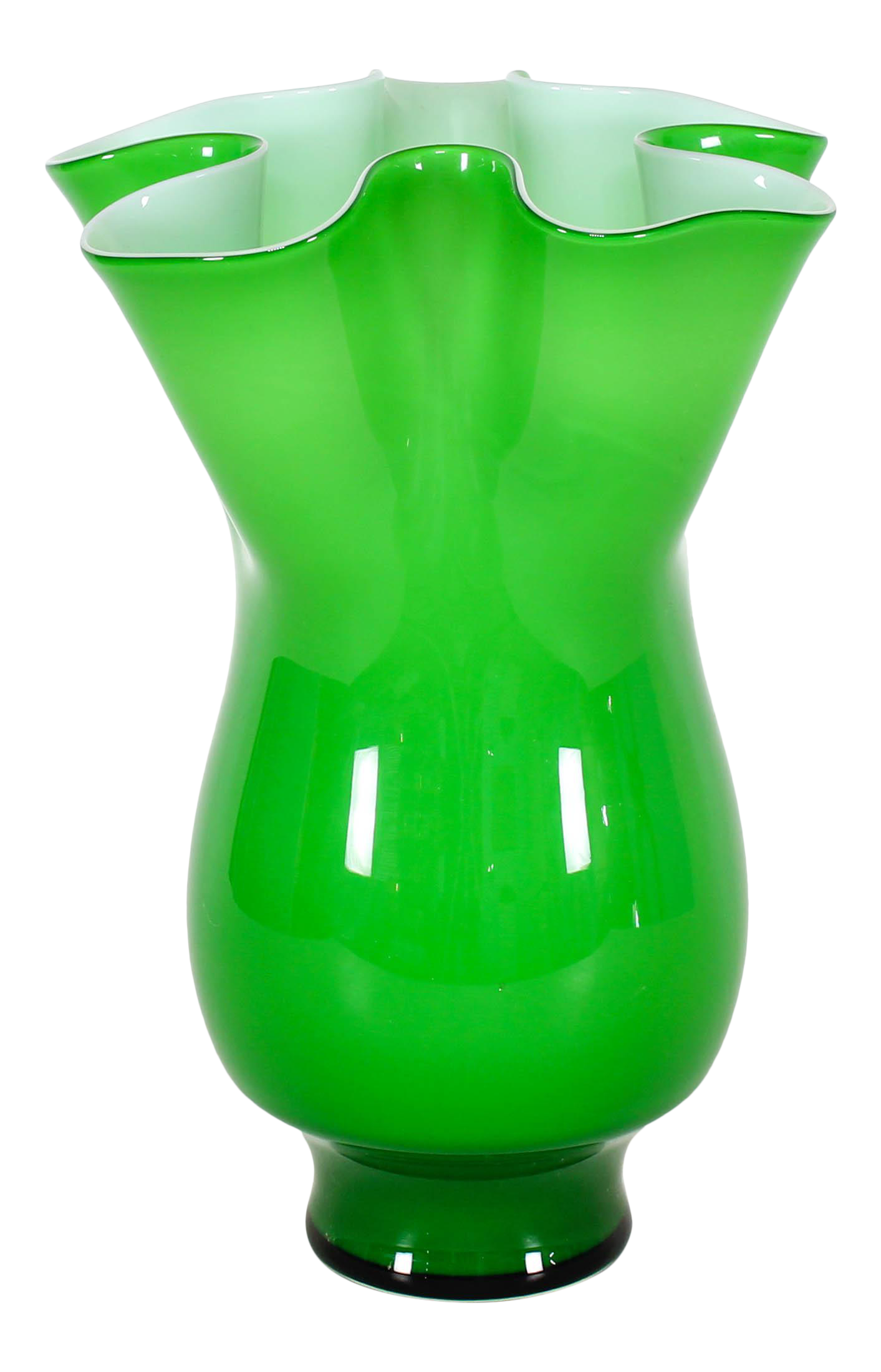 Vintage Green Flower Vase