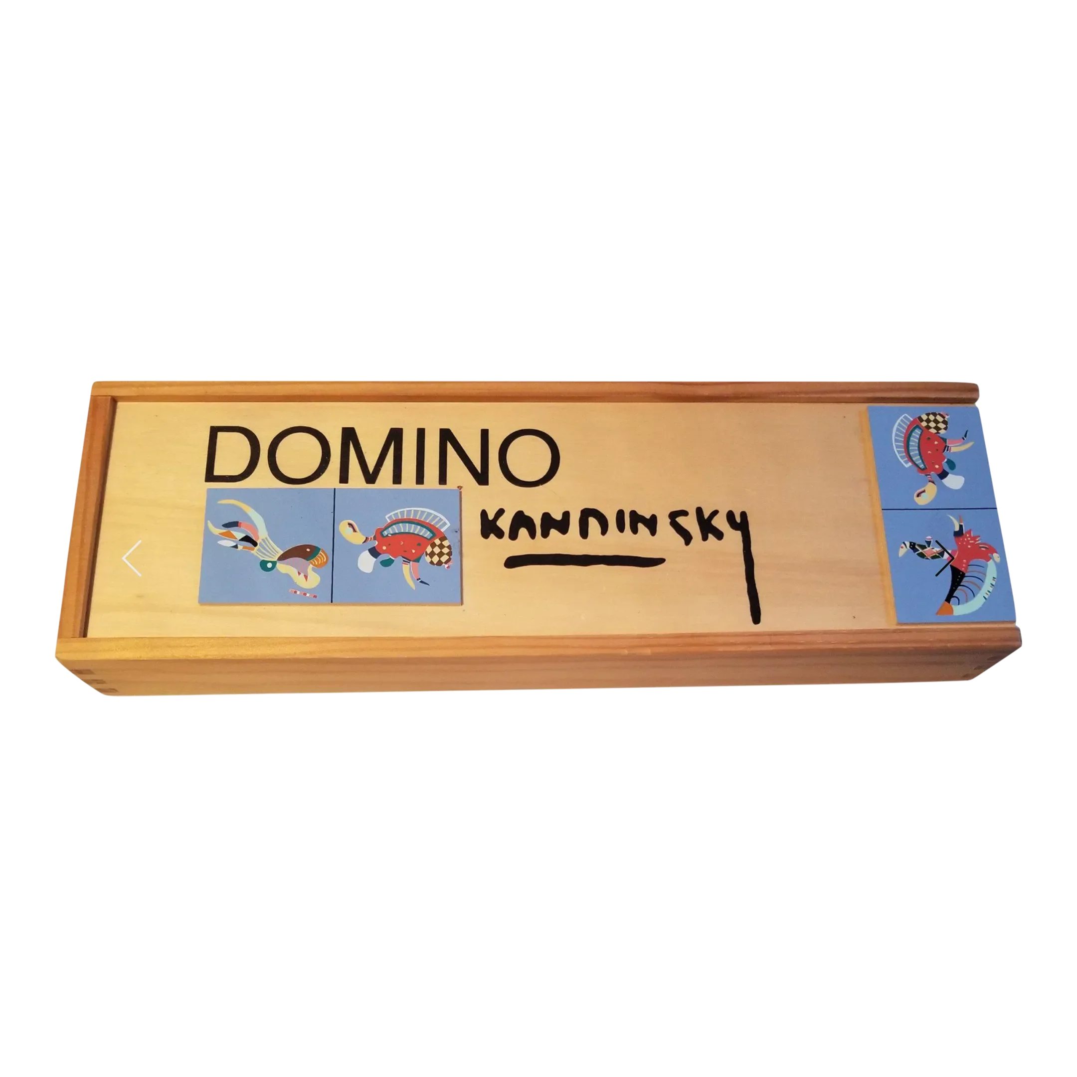 Vintage Large Kandinsky Art Domino Game in Wooden Case | Chairish