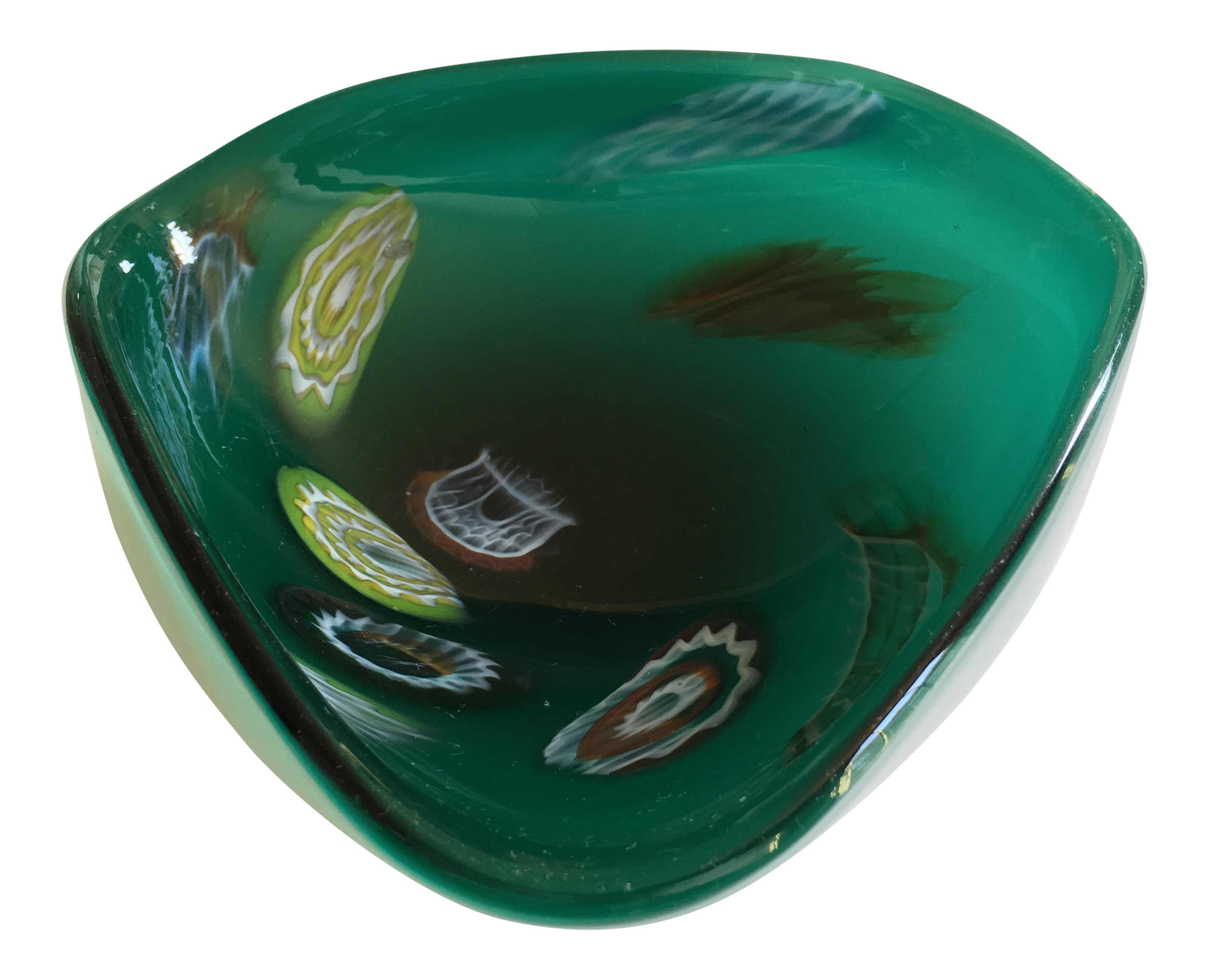 Vintage Green Ashtray | Chairish