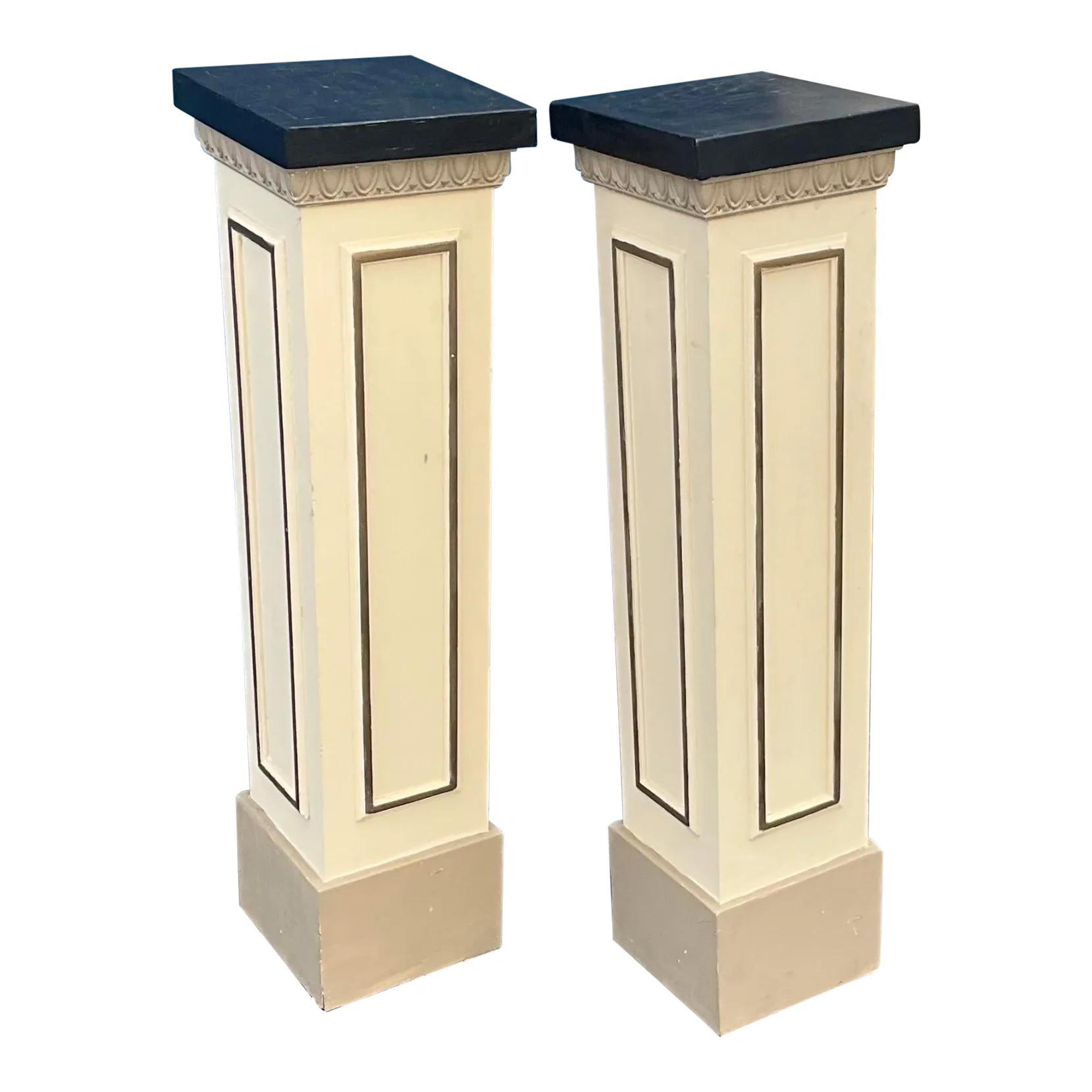ModCentury Italian NeoClassical Style Painted Columns / Pedestals
