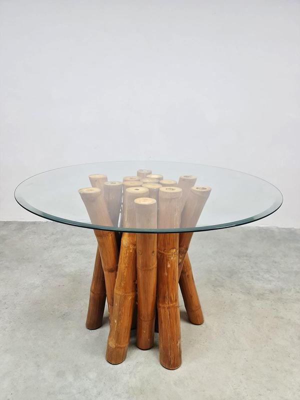 1950s ビンテージ  Bamboo  Restaurant Ware Vintage Bamboo Dining Table, 1950s | Chairish