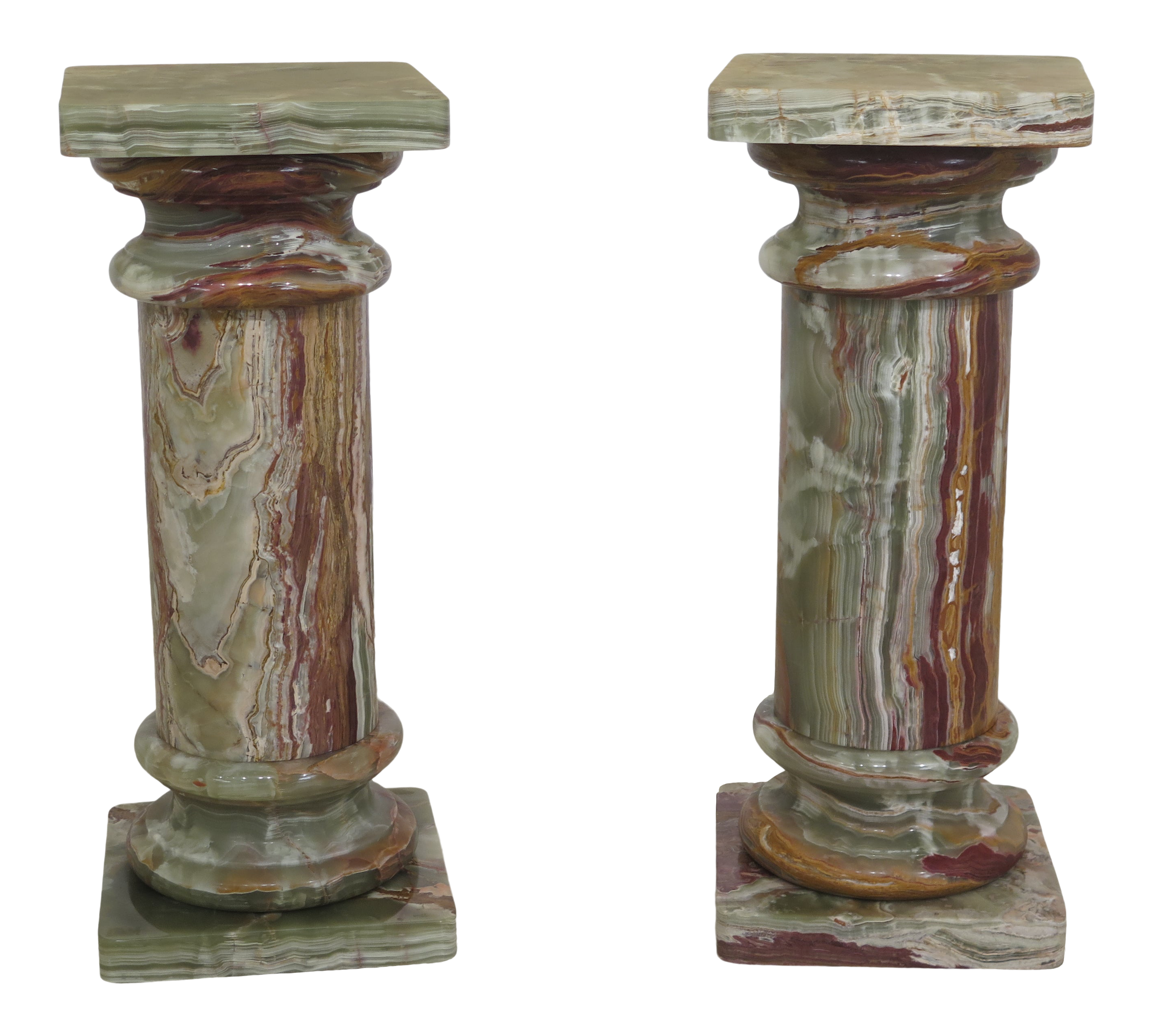 1980s Vintage 5 Piece Onyx Marble Column Pedestals A Pair Chairish