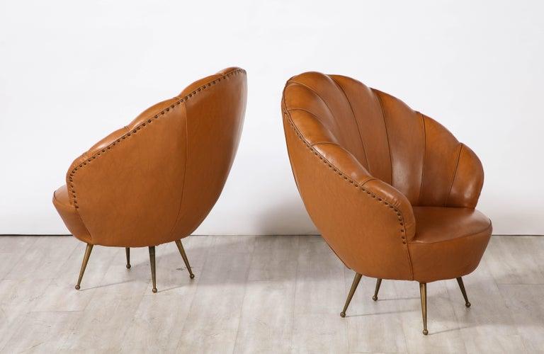 Leather saucer chair sale