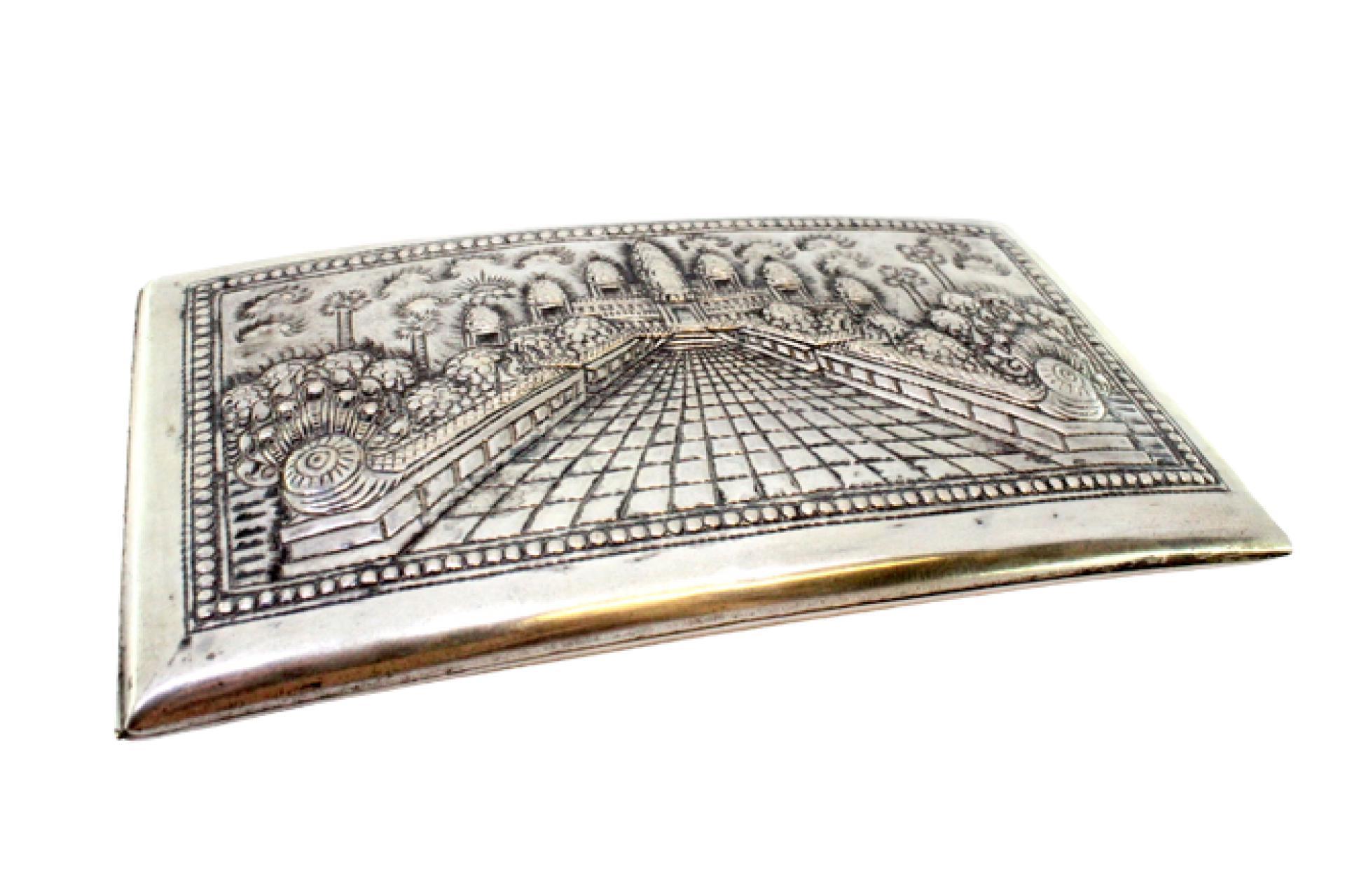 Curved Silver Cigarette Case