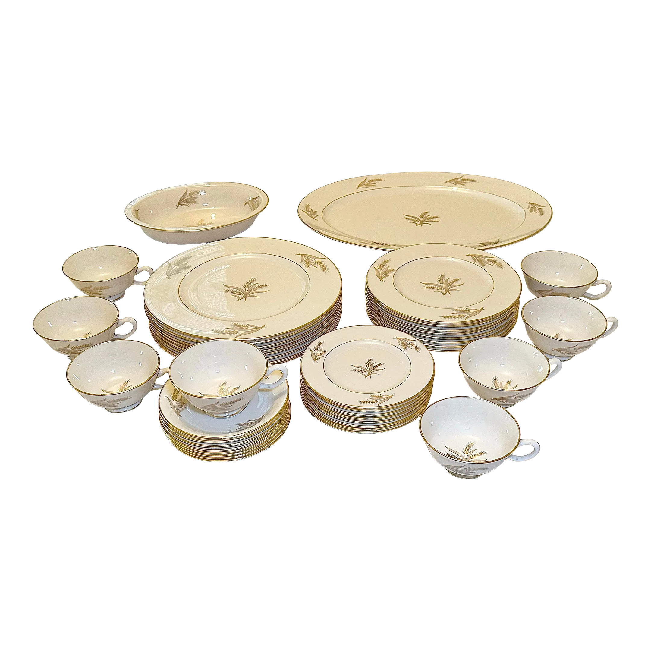 新作人気 Dinnerware China Harvest Lenox 1970s Set- Chairish | Pieces 42 ワイン