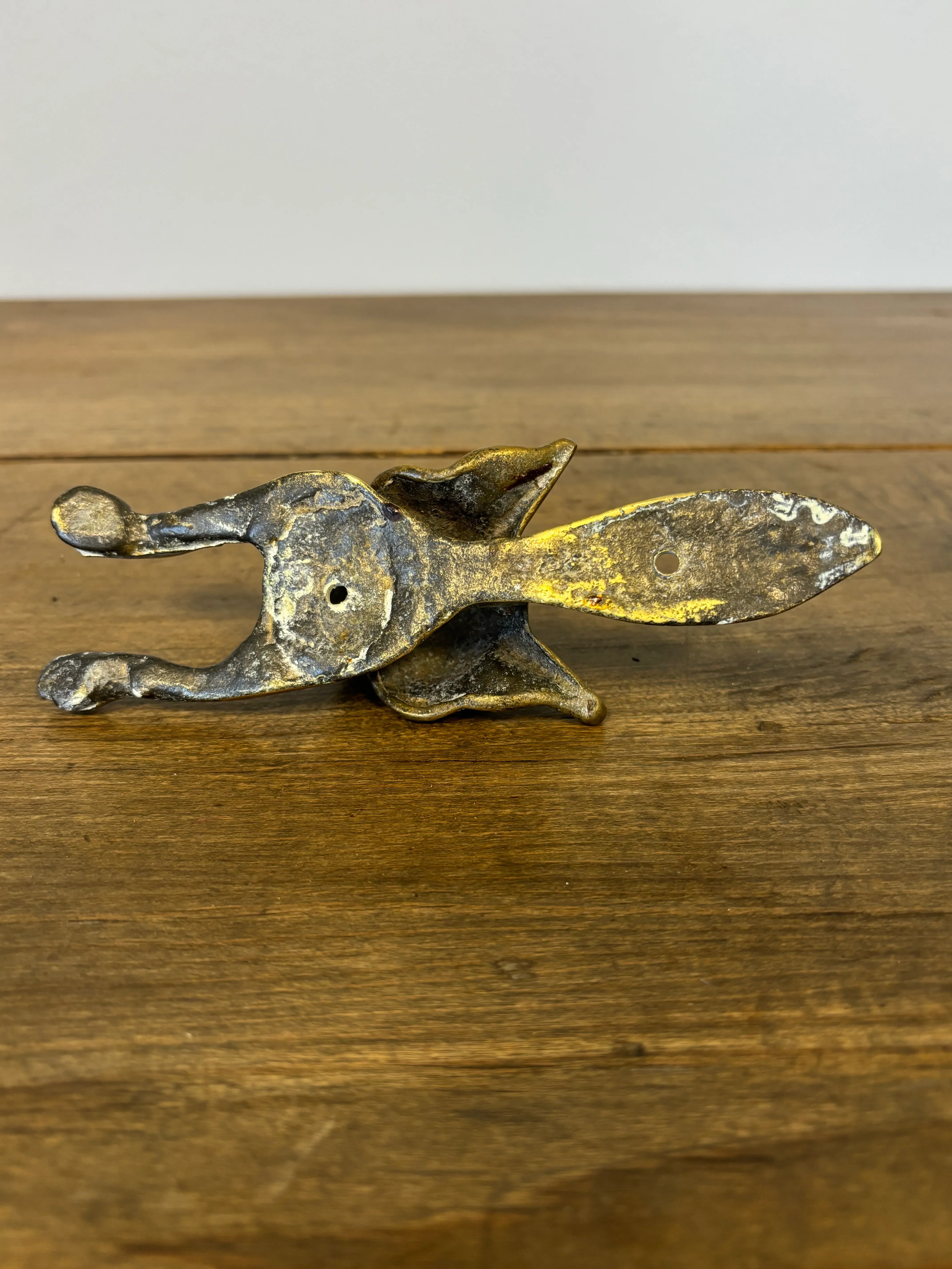 Vintage English Brass Fox Door Knocker | Chairish