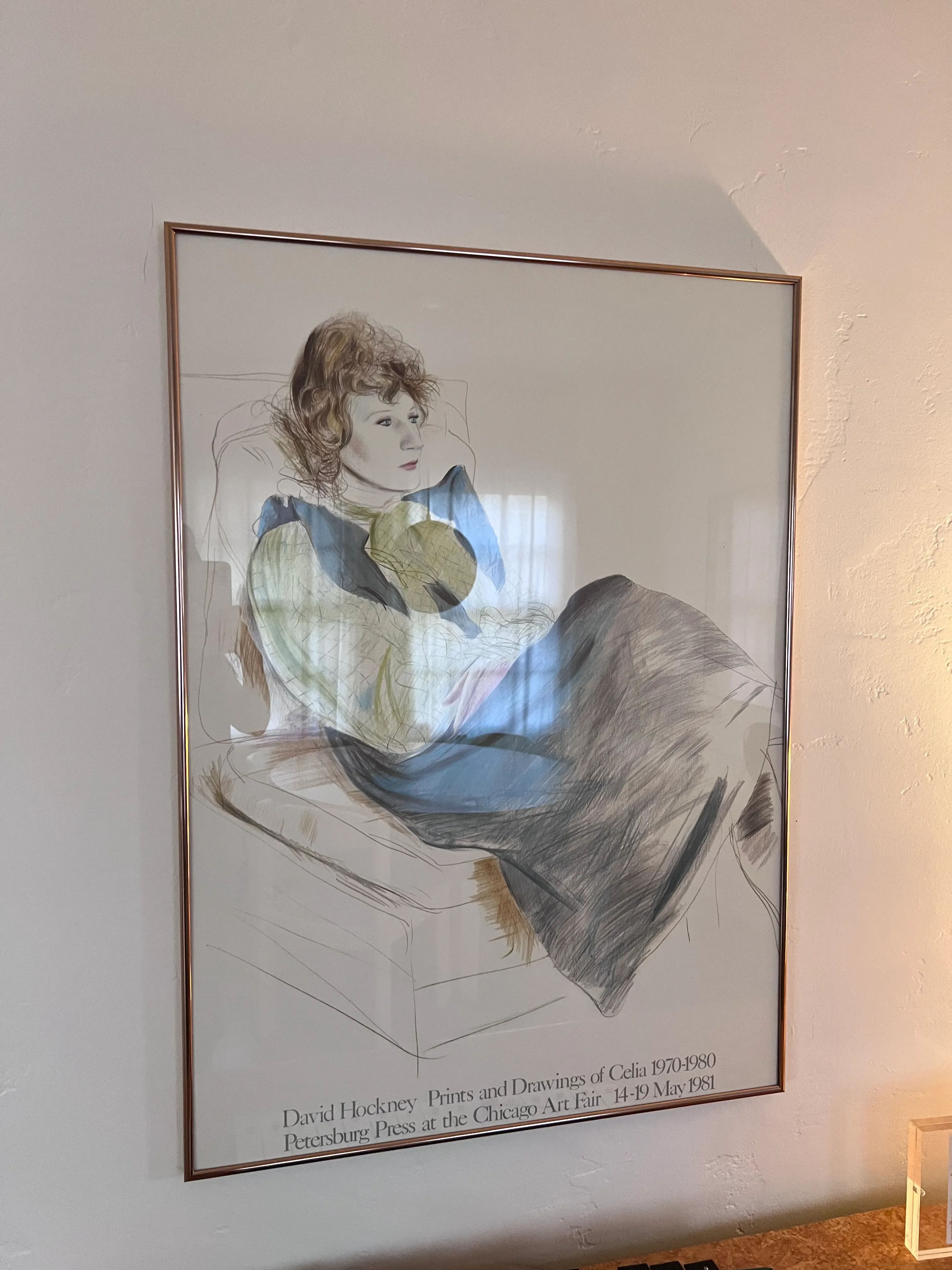 1980 David Hockney Celia,Paris ビンテージポスター David Hockney Vintage 1980 Dumont Art Calendar Lithograph