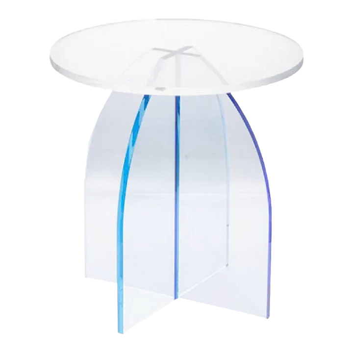 Colorful Circular Acrylic Side Table Chairish