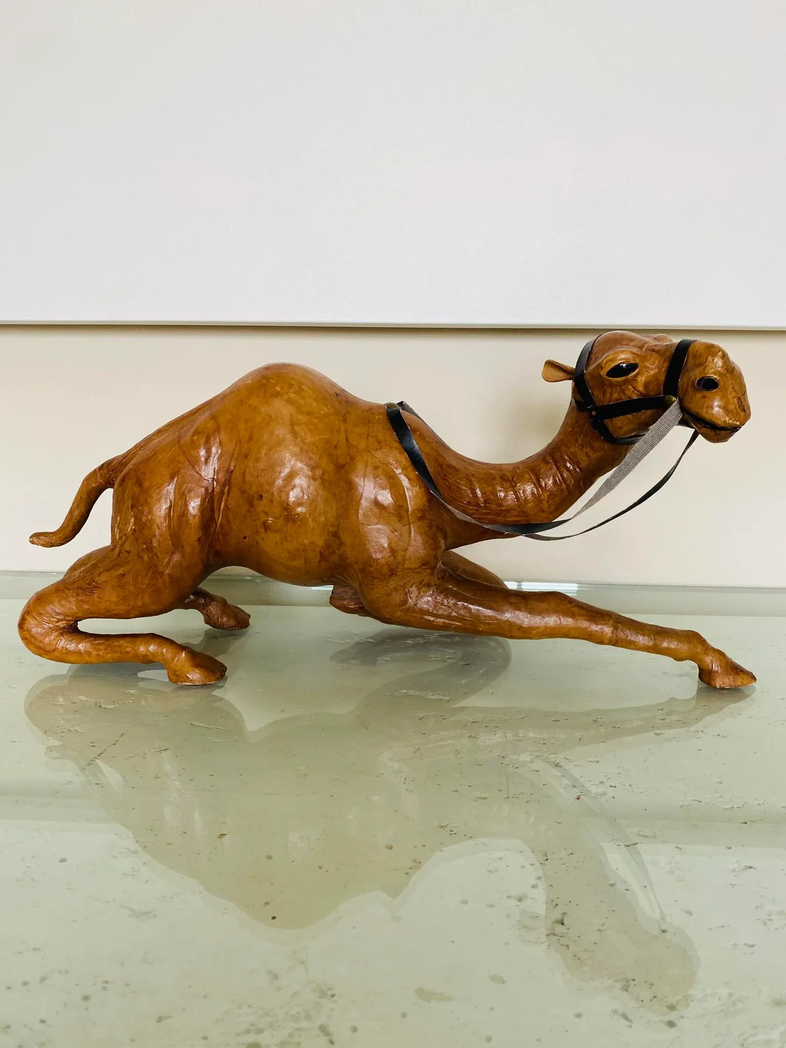 ヴィンテージ品！【開運！】真鍮製キャメル彫刻 約15cm Vintage 18” Moroccan Leather Wrapped Camel | Chairish