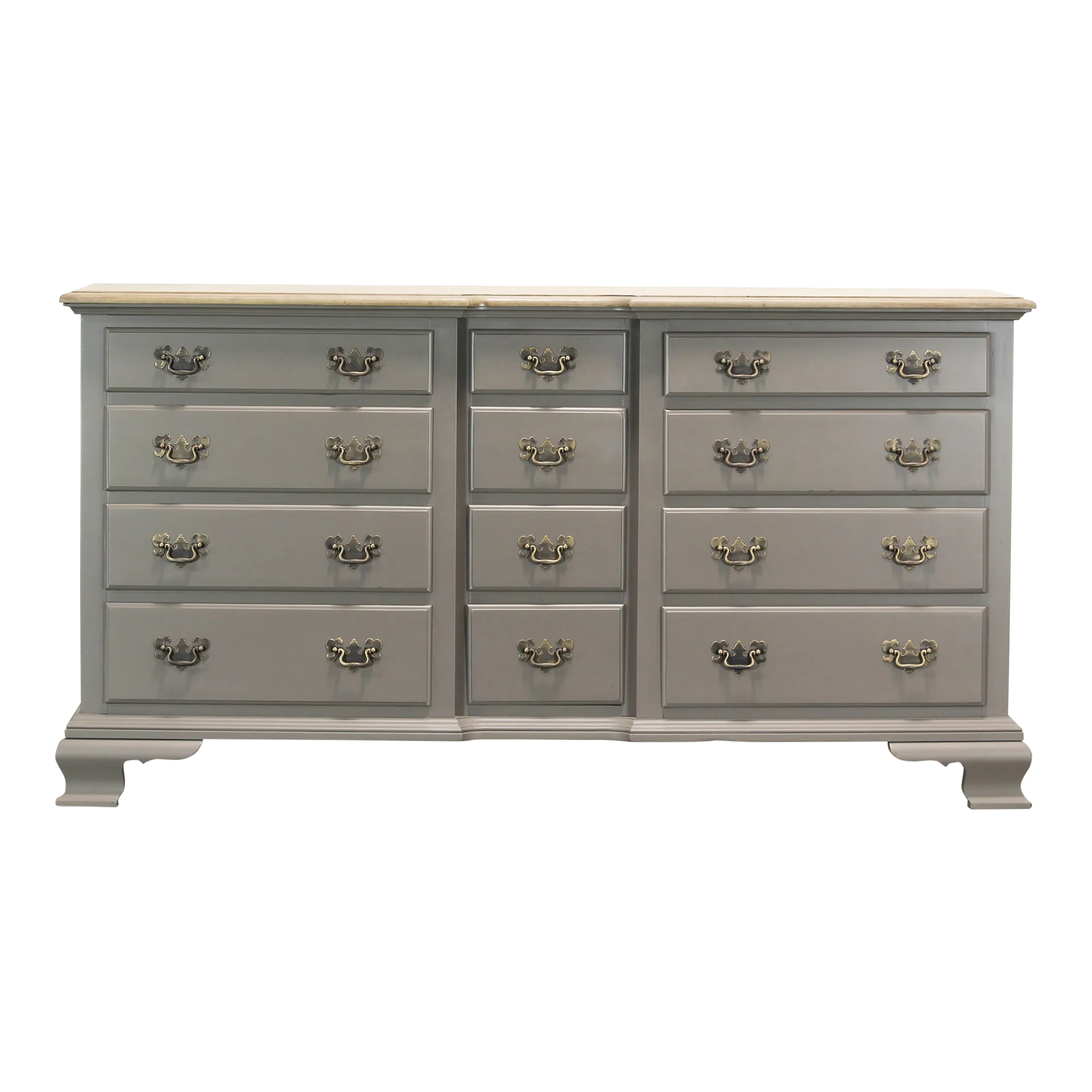Vintage Style Earth Gray Dresser of Nine Drawers Chairish