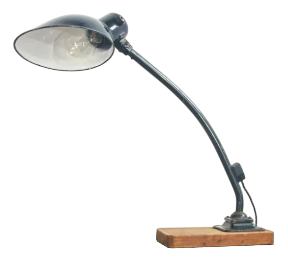 Early Bauhaus Task Light on Oak Base Nr. 745pi from Kandem
