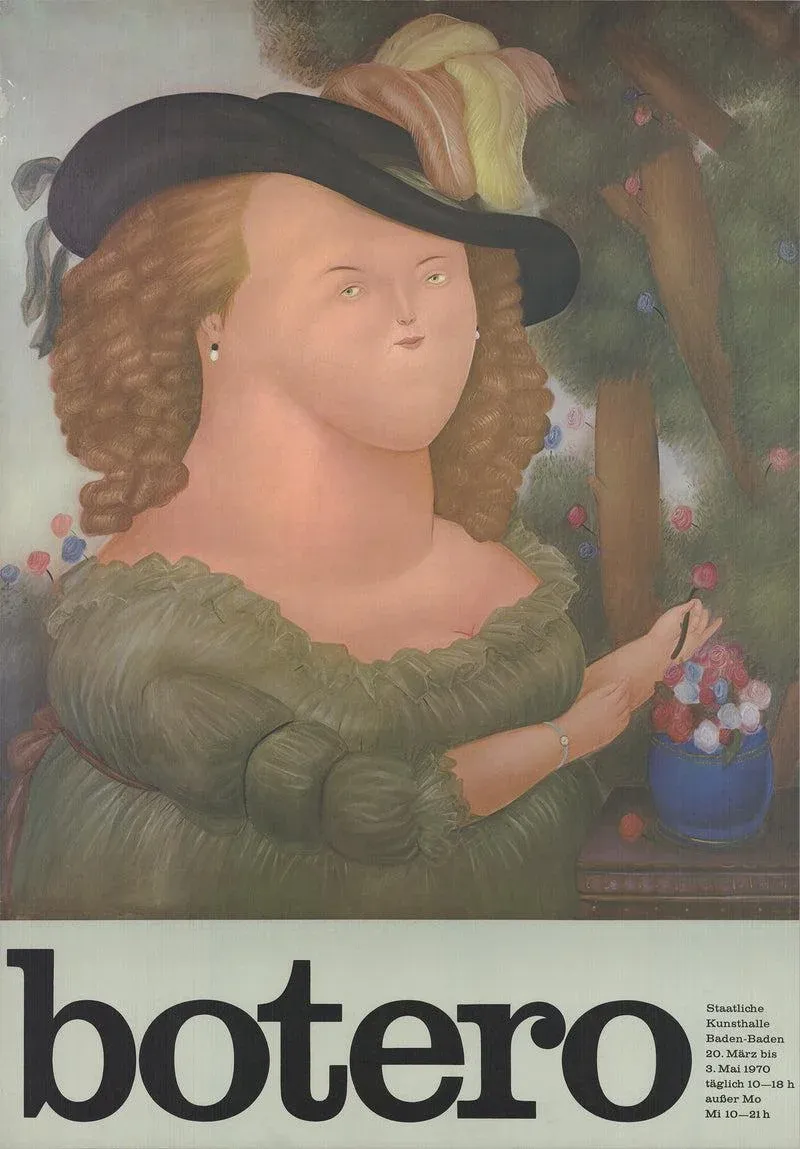 1970 Fernando Botero 'Marie Antoinette After Vigne Lebrun