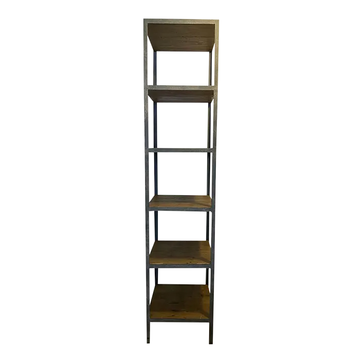 Restoration Hardware Reclaimed Wood & Iron Industrial Shelving Bookcase