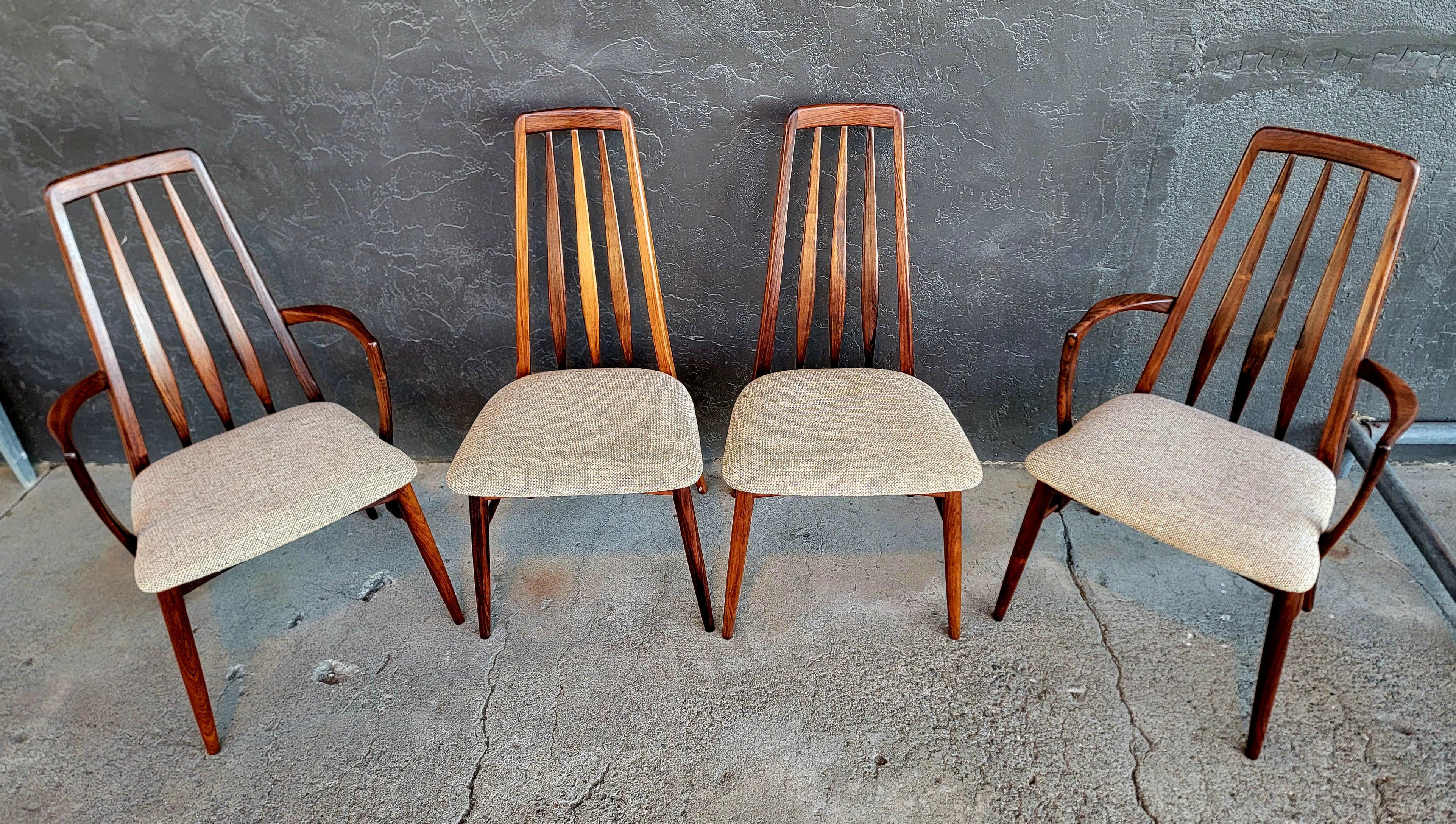 Eva Rosewood Dining Chairs by Niels Koefoed for Koefoeds Hornslet
