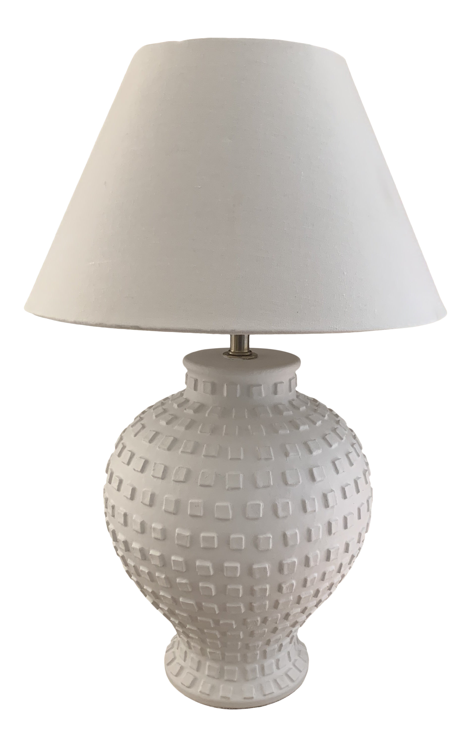 large white ceramic lamp