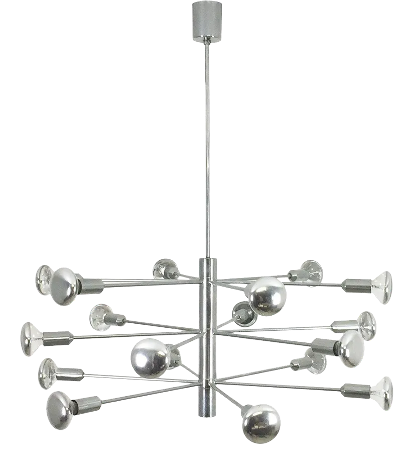 Modernist Chrome Sputnik Chandelier from Cosack, Germany, 1960s