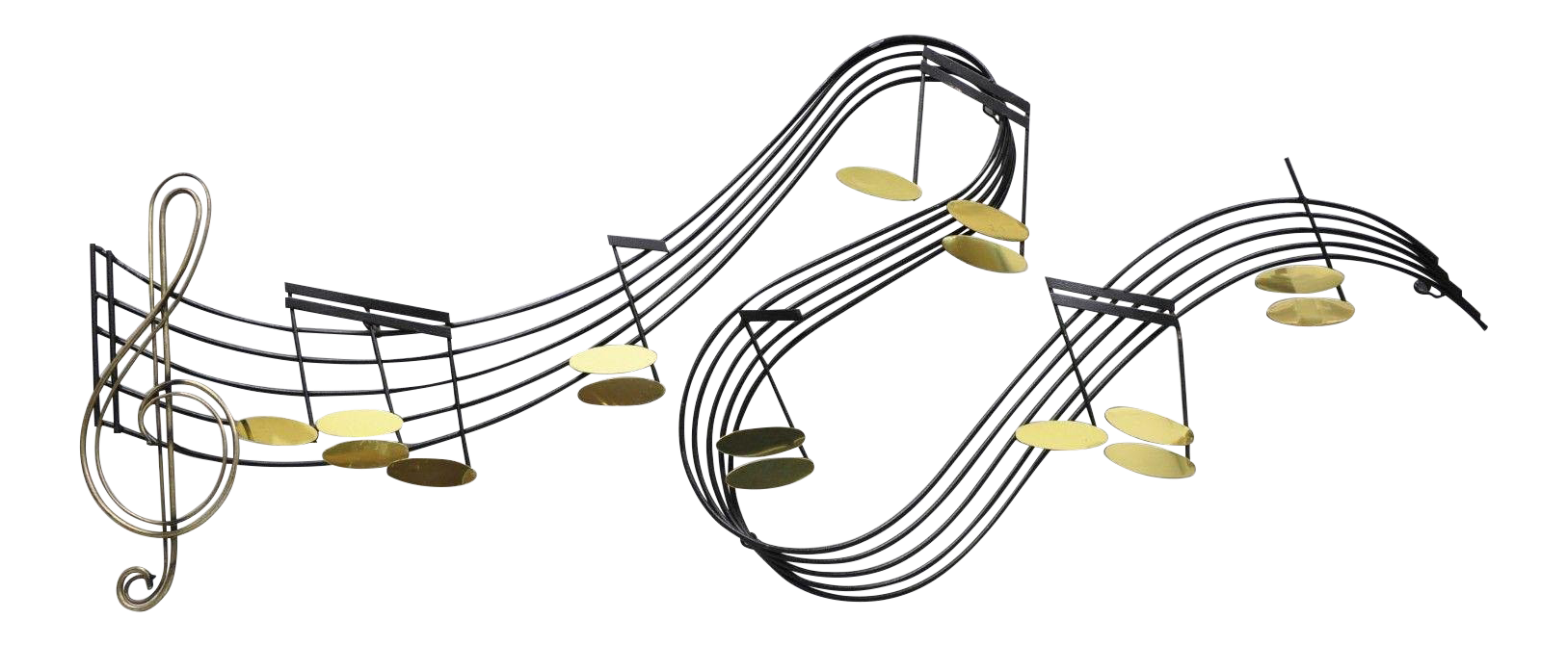 Curtis Jere Large Music Notes Mid Century Modern Wall Art Sculpture