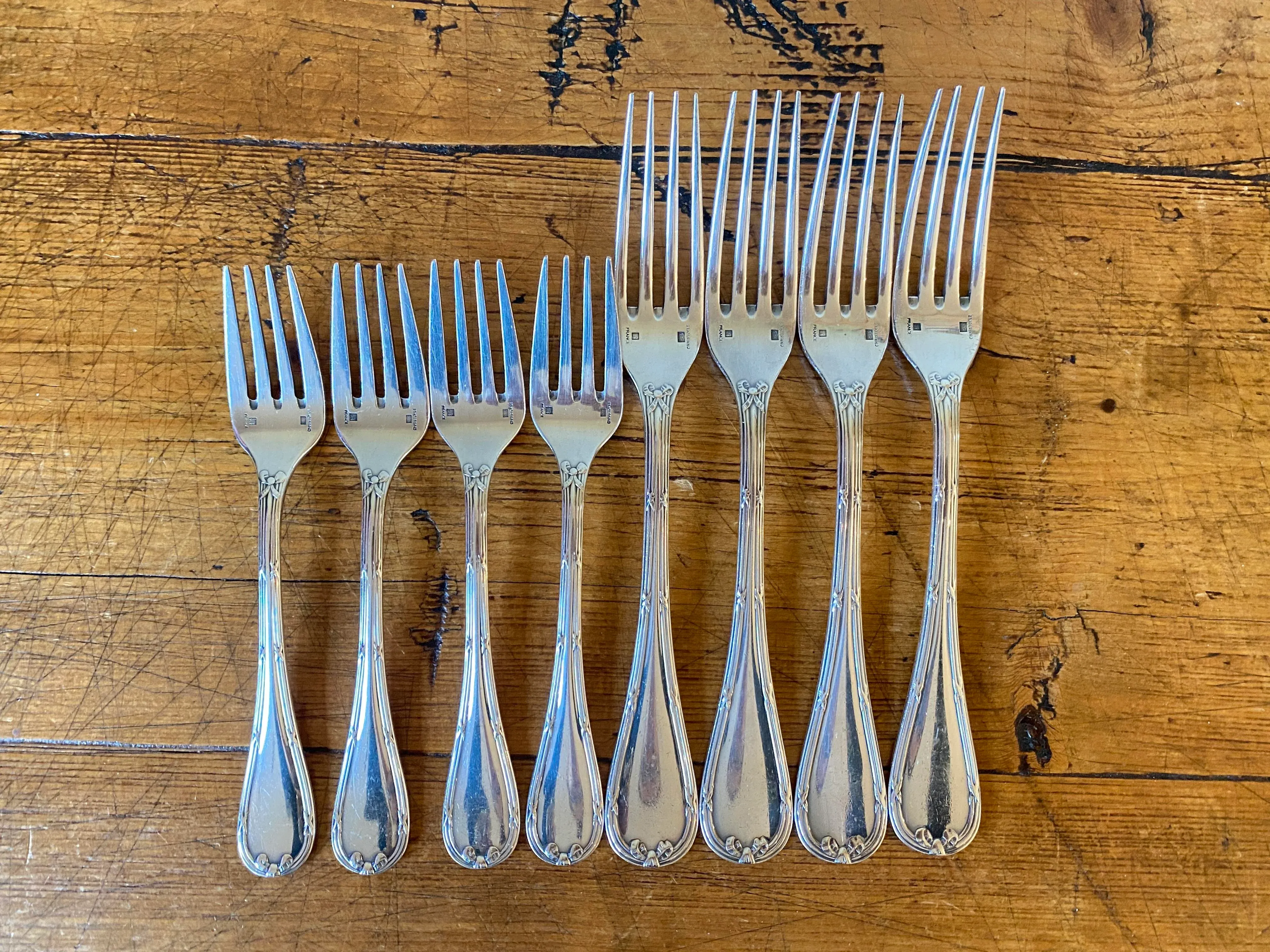 Vintage Christofle Rubans Silverplate Service for 4, 20 Pieces