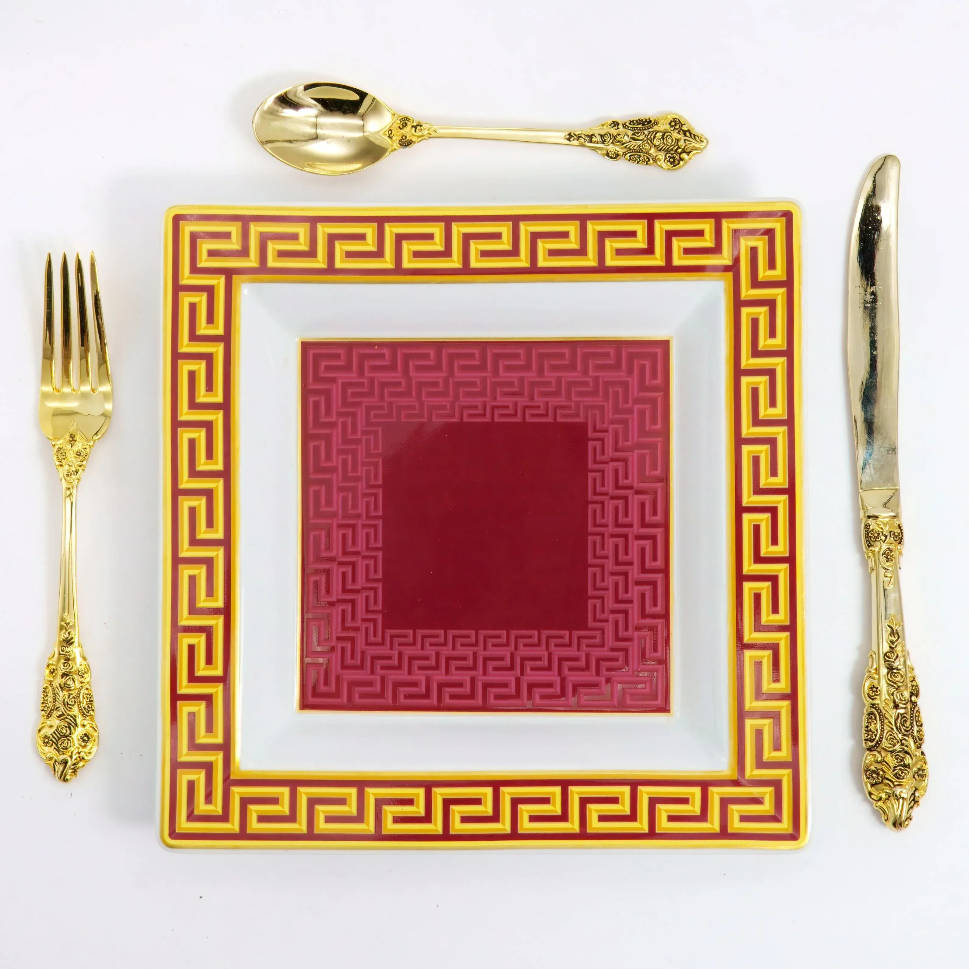 1990s Versace X Rosenthal Méandre Collection Porcelain Vide-Poche
