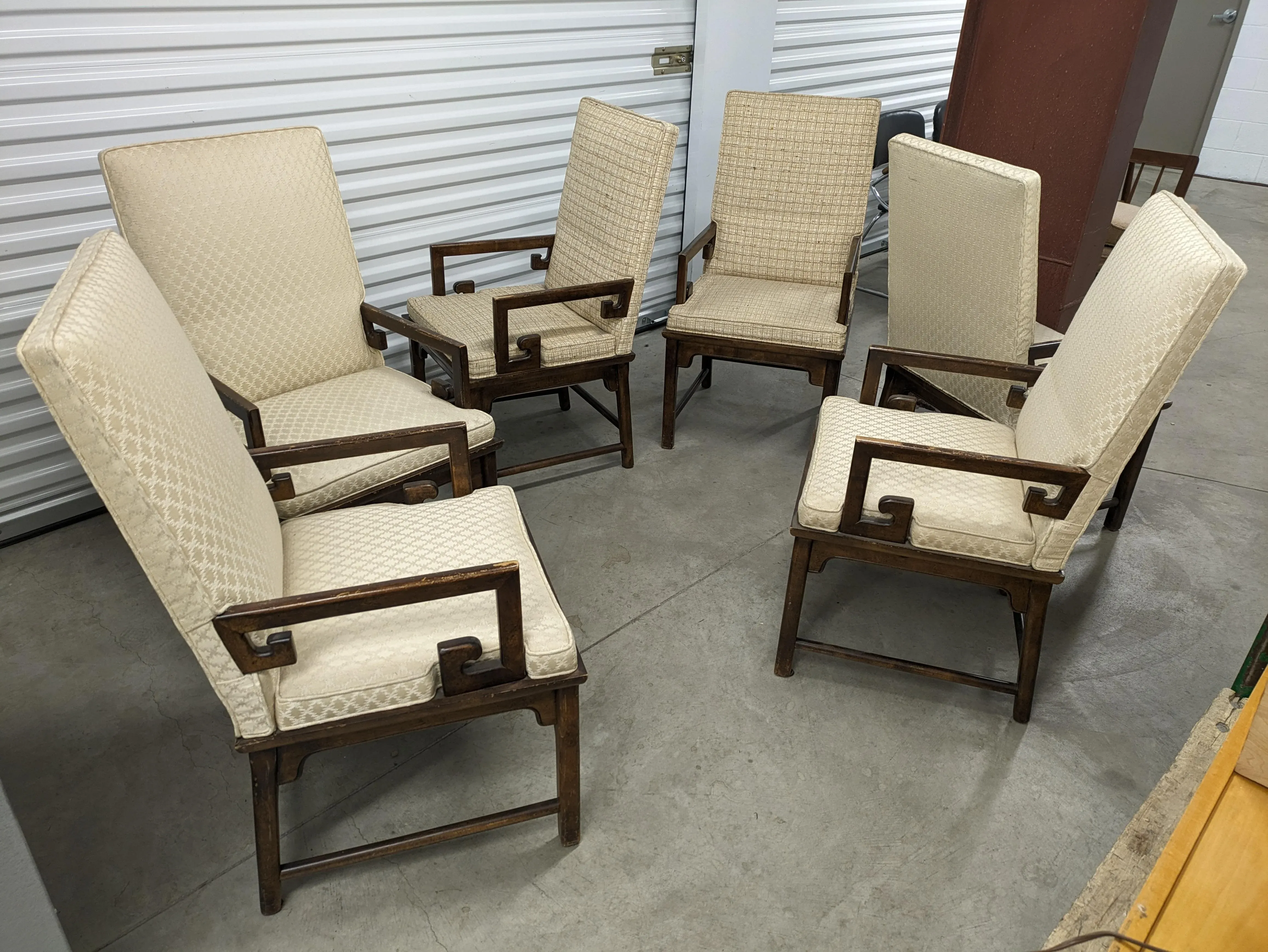 Mid 20th Century 6 James Mont Style Dining Chairs - Set of 6