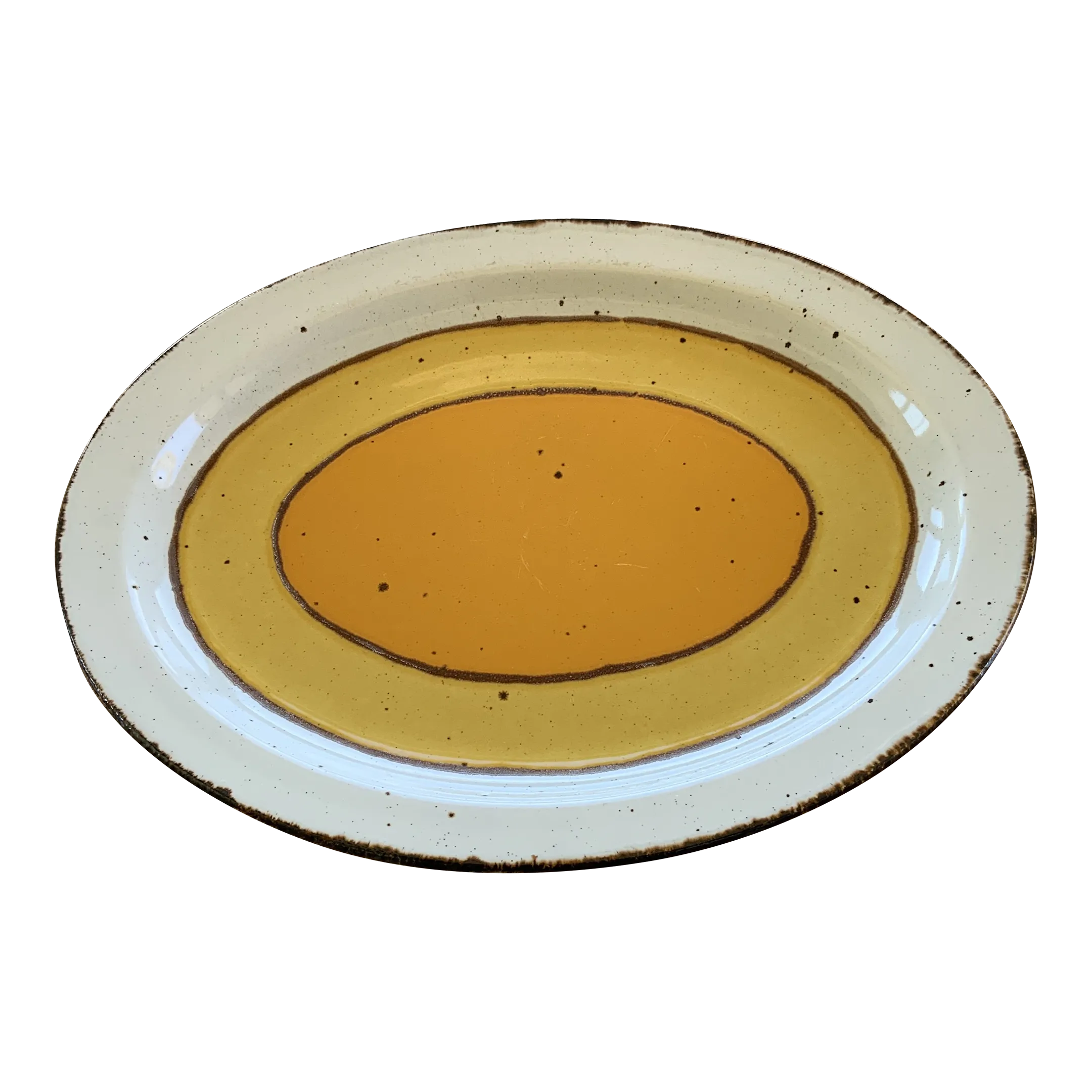 Vintage Midwinter Pottery Sun Pattern Oval Platter Designed by Eve