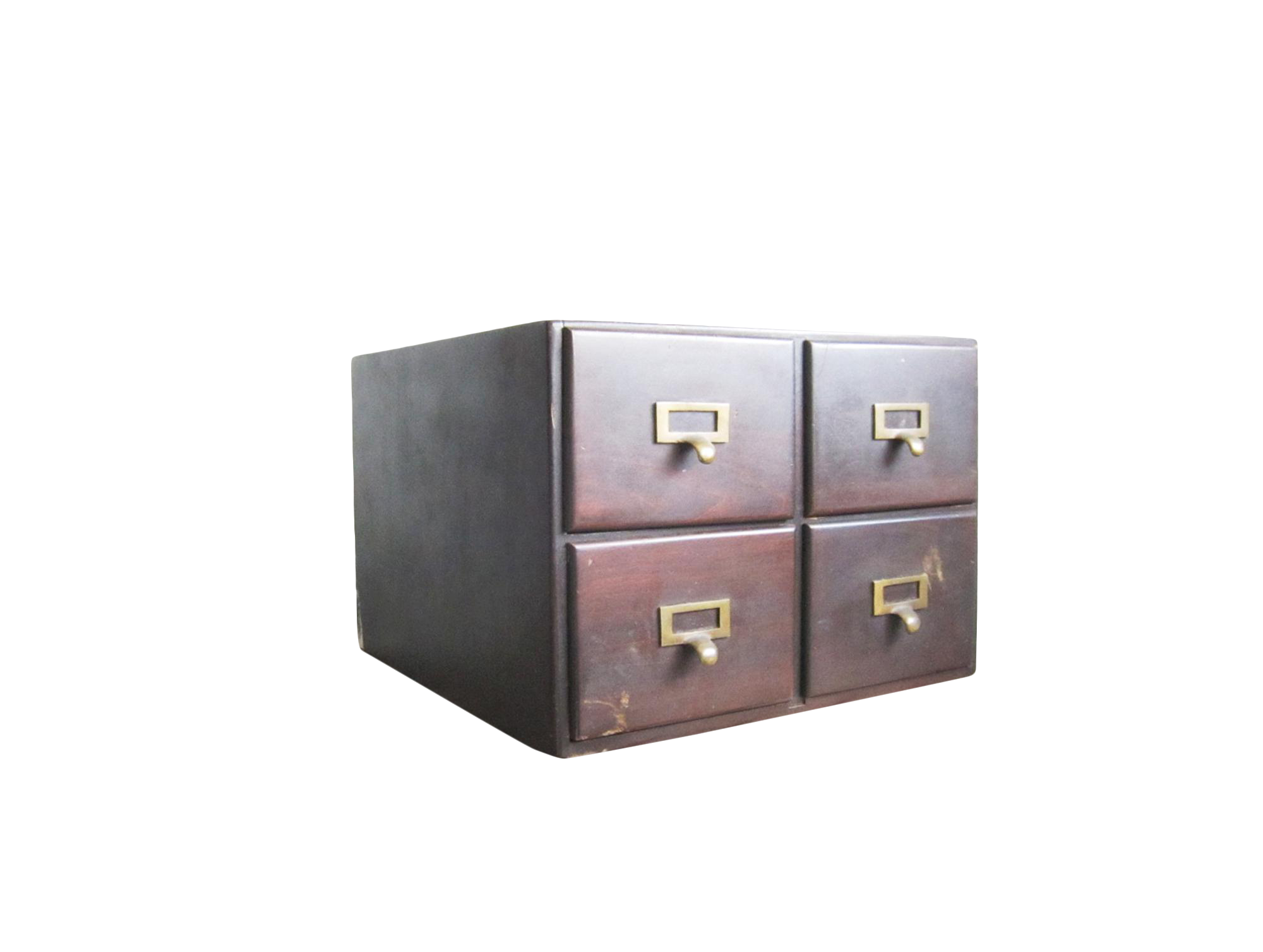 1950s Vintage Library Card Catalog Drawers Set Of 4 Chairish