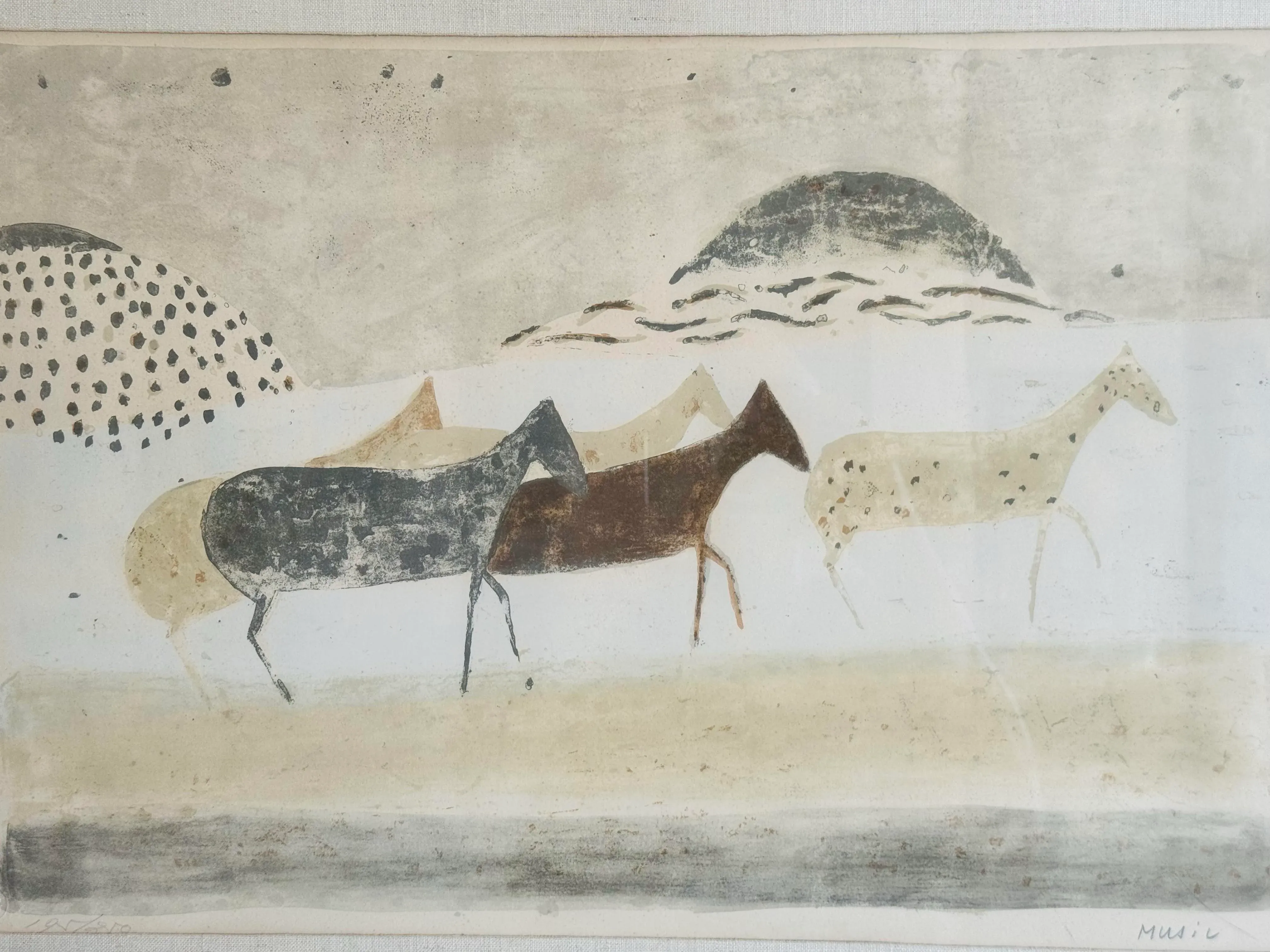 Pierre Frey Street Diptyque Graffiti Pillow CoverCavallini by Zoran Antonio Music Lithograph, 1953