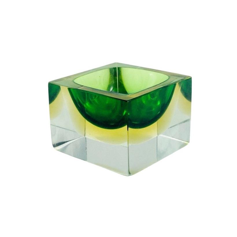 Sommerso Murano Glass Ashtray attributed to Flavio Poli for
