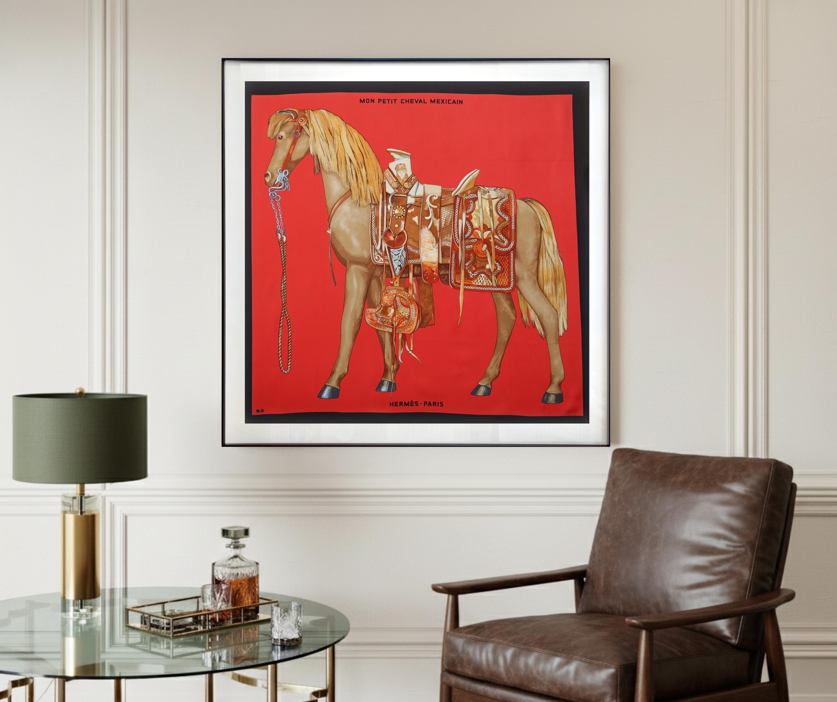 Framed Hermès Scarf 