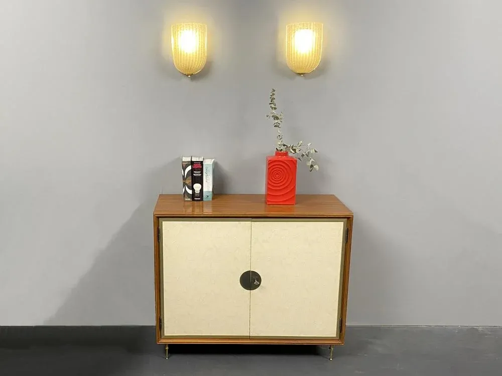 Italian Murano Wall Lamps from Barovier & Toso, 1970s, Set of 2