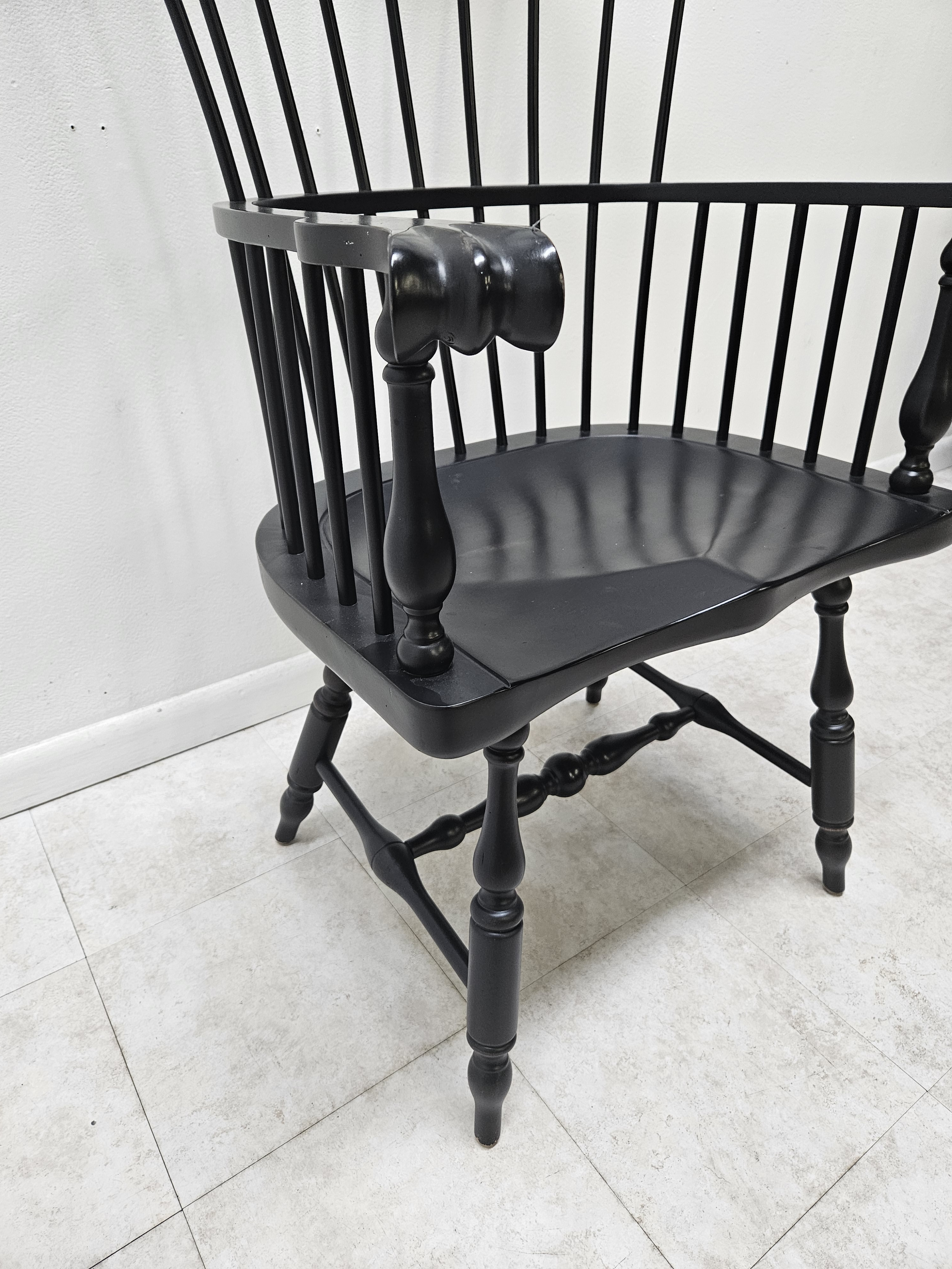 Ethan allen black windsor chairs sales