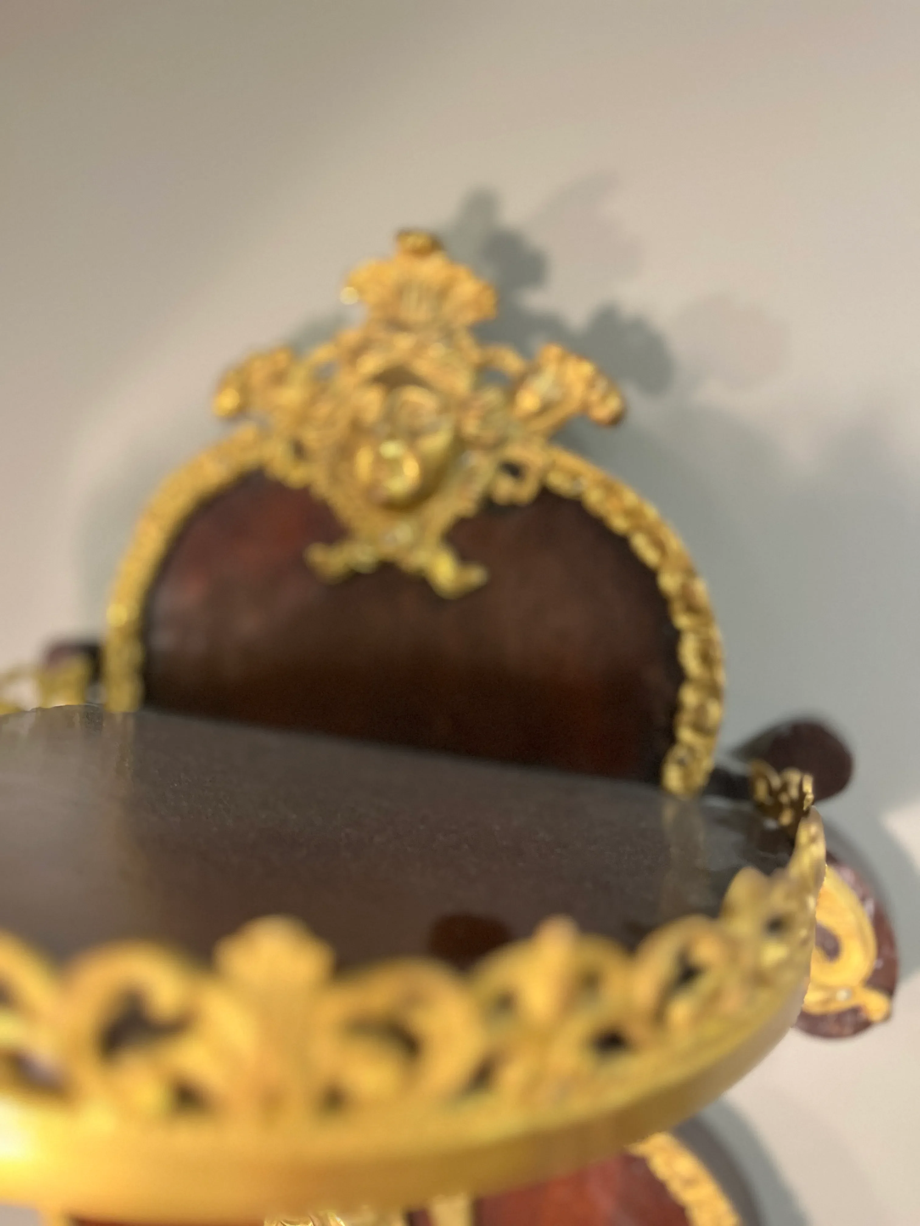 19th Century Pair Napoleon III Mahogany and Ormolu Neoclassical Wall Brackets